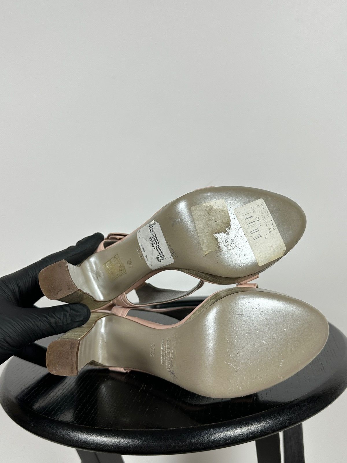 Valentino Valentino Garavani Pink Leather Bow Heel Sandals Platform Size US 7.5 / IT 37.5 - 20 Thumbnail