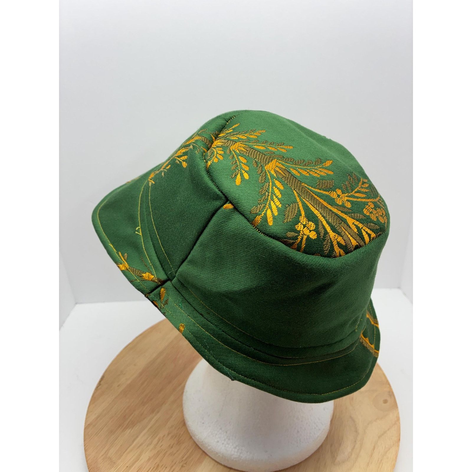 Other Forest Green Upcycled Bucket Hat – Handmade Size ONE SIZE - 4 Thumbnail