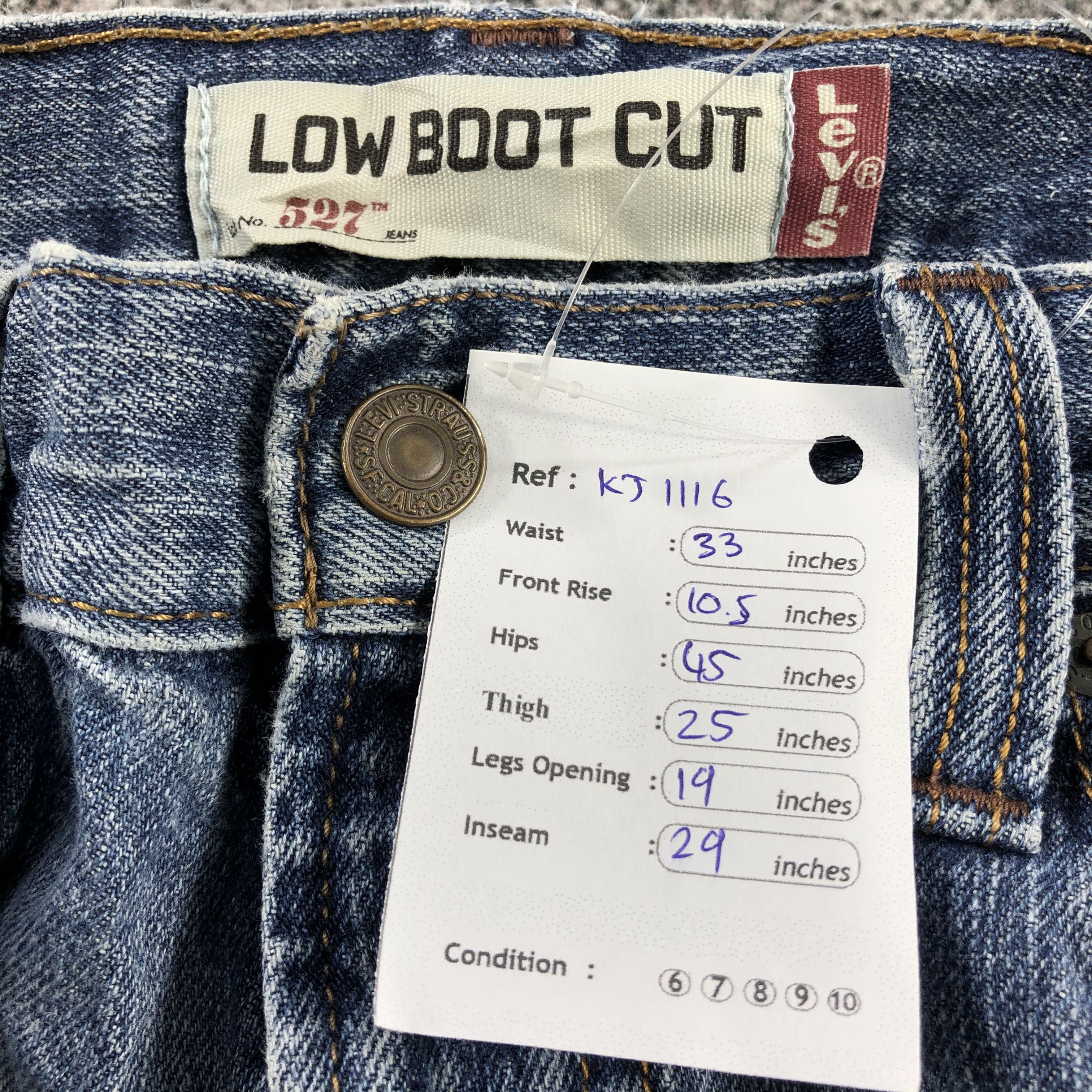 Levi's Vintage Levis 527 Jeans Blue Flare Denim KJ1116 Size US 33 - 17 Thumbnail
