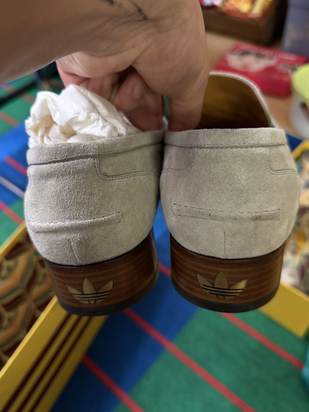 Gucci Gucci x Adidas Horsebit Suede Loafers Size US 8 / EU 41 - 6 Thumbnail