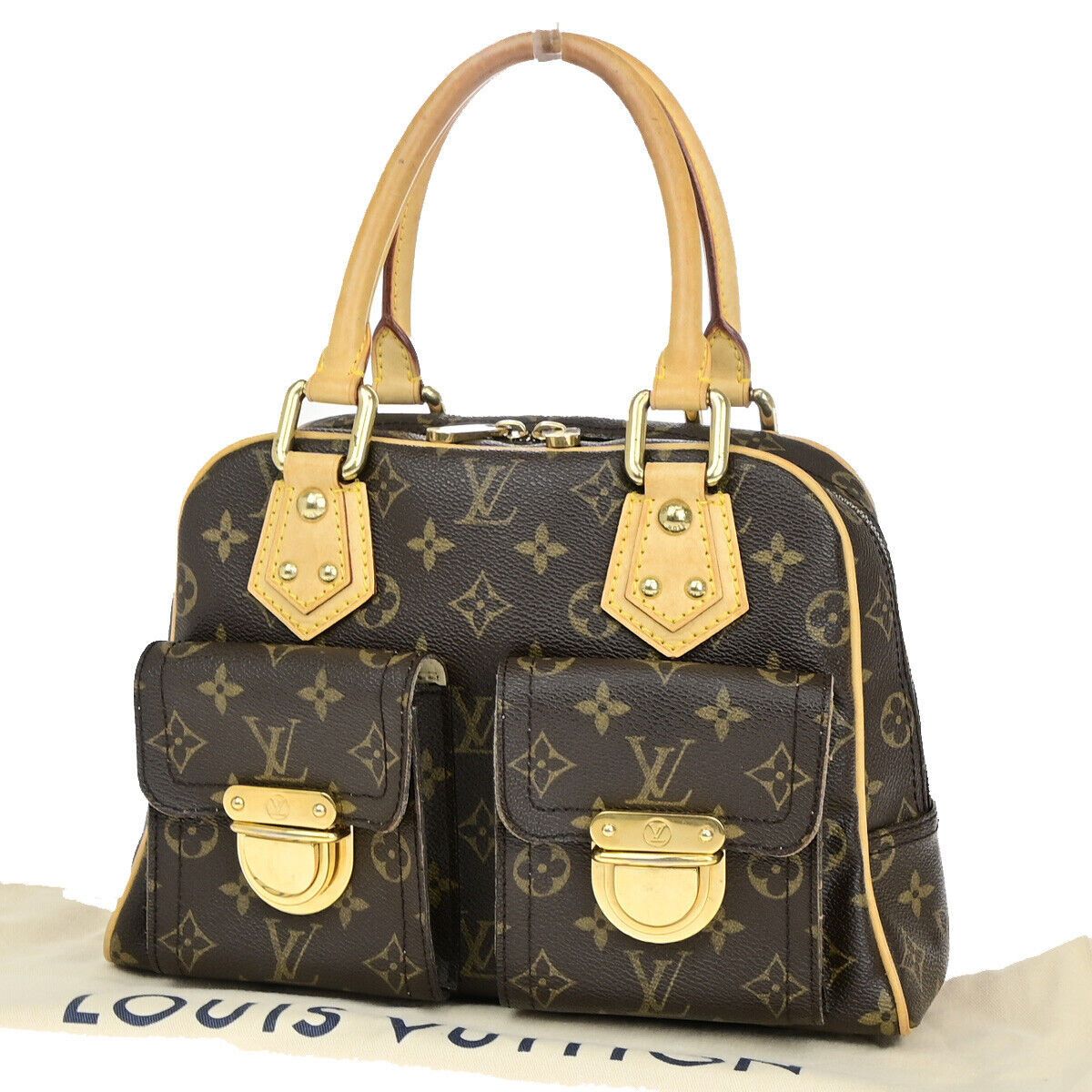 Louis Vuitton Louis Vuitton Manhattan Pm Brown Canvas Handbag Size ONE SIZE - 1 Thumbnail