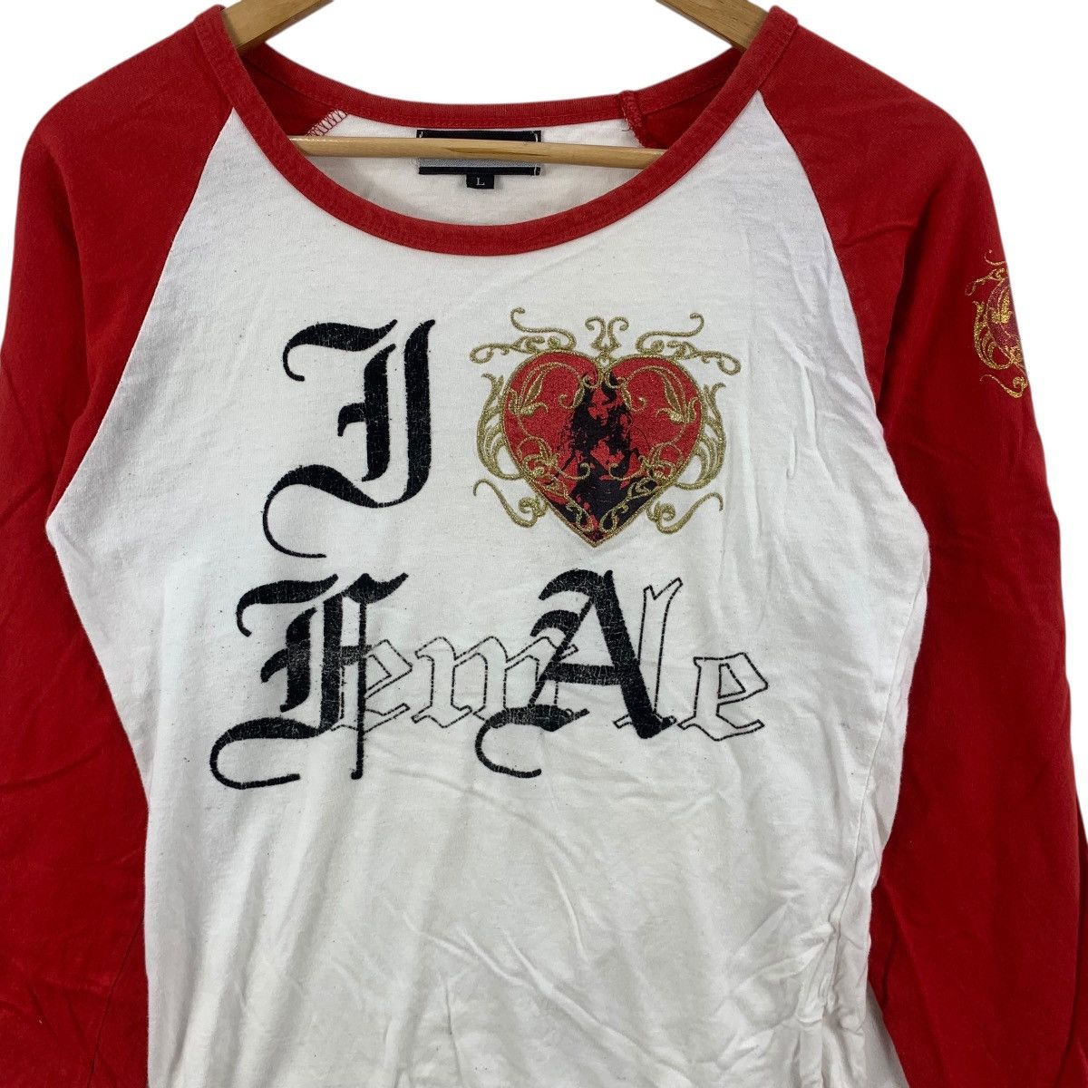 In The Attic IN THE ATTIC JAPAN I Love Female Raglan Shibuya Tee Shirt Size L / US 10 / IT 46 - 5 Thumbnail