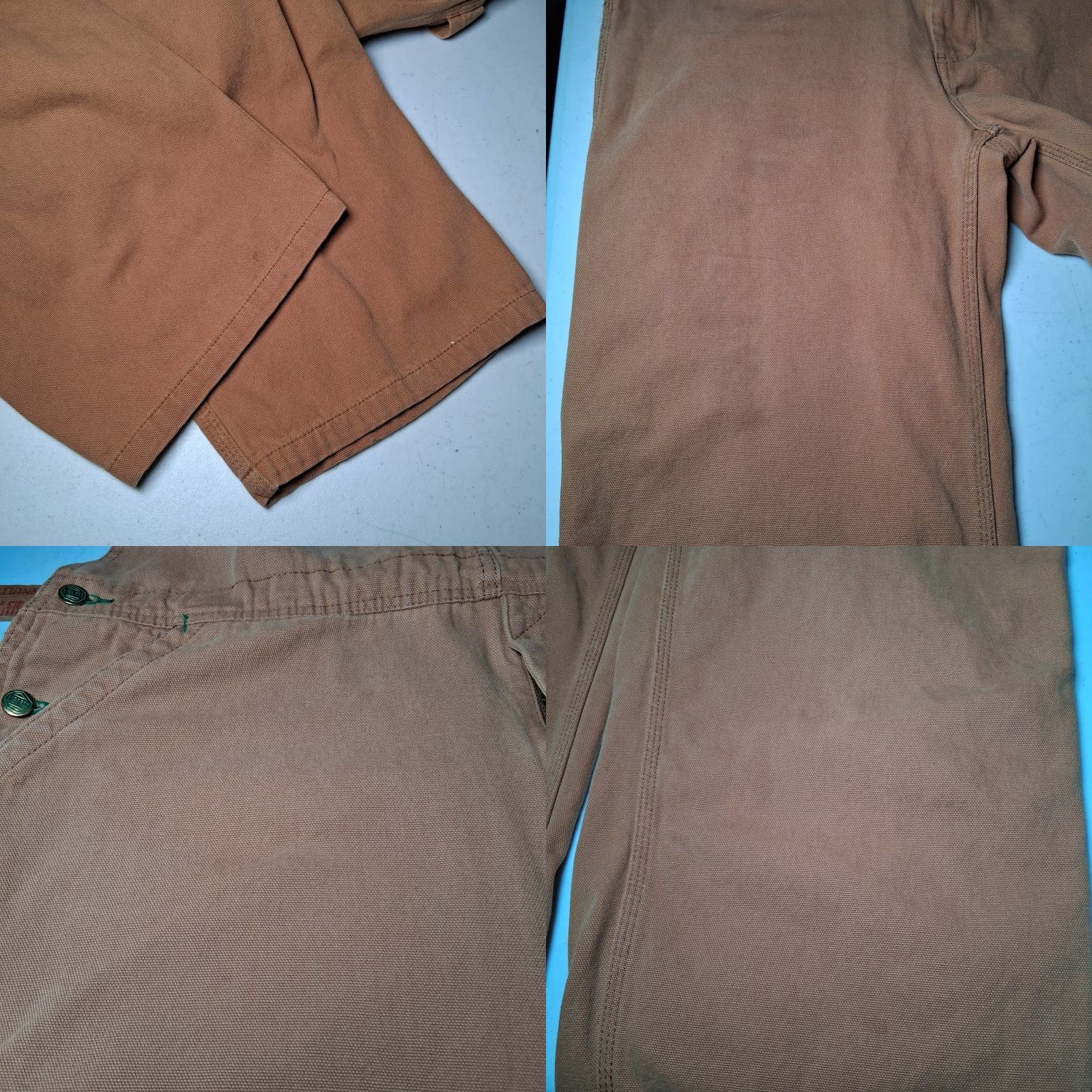 Vintage Liberty Overalls Men 42x28 Brown Canvas Carpenter Work Pants Workwear Bibs Bottoms Size US 42 / EU 58 - 10 Thumbnail