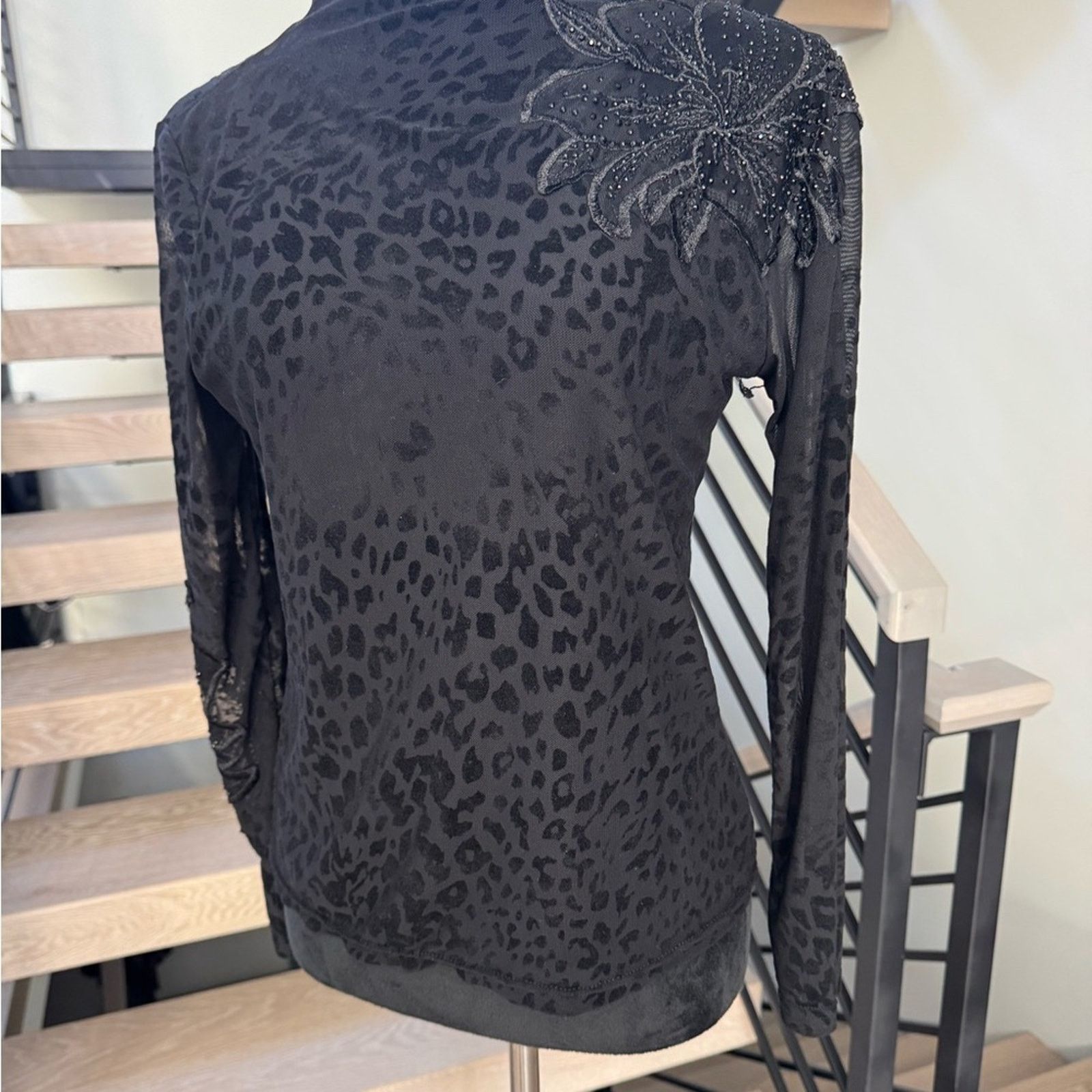 Other Elegant Black Leopard Print Women's Top size S Size S / US 4 / IT 40 - 2 Thumbnail