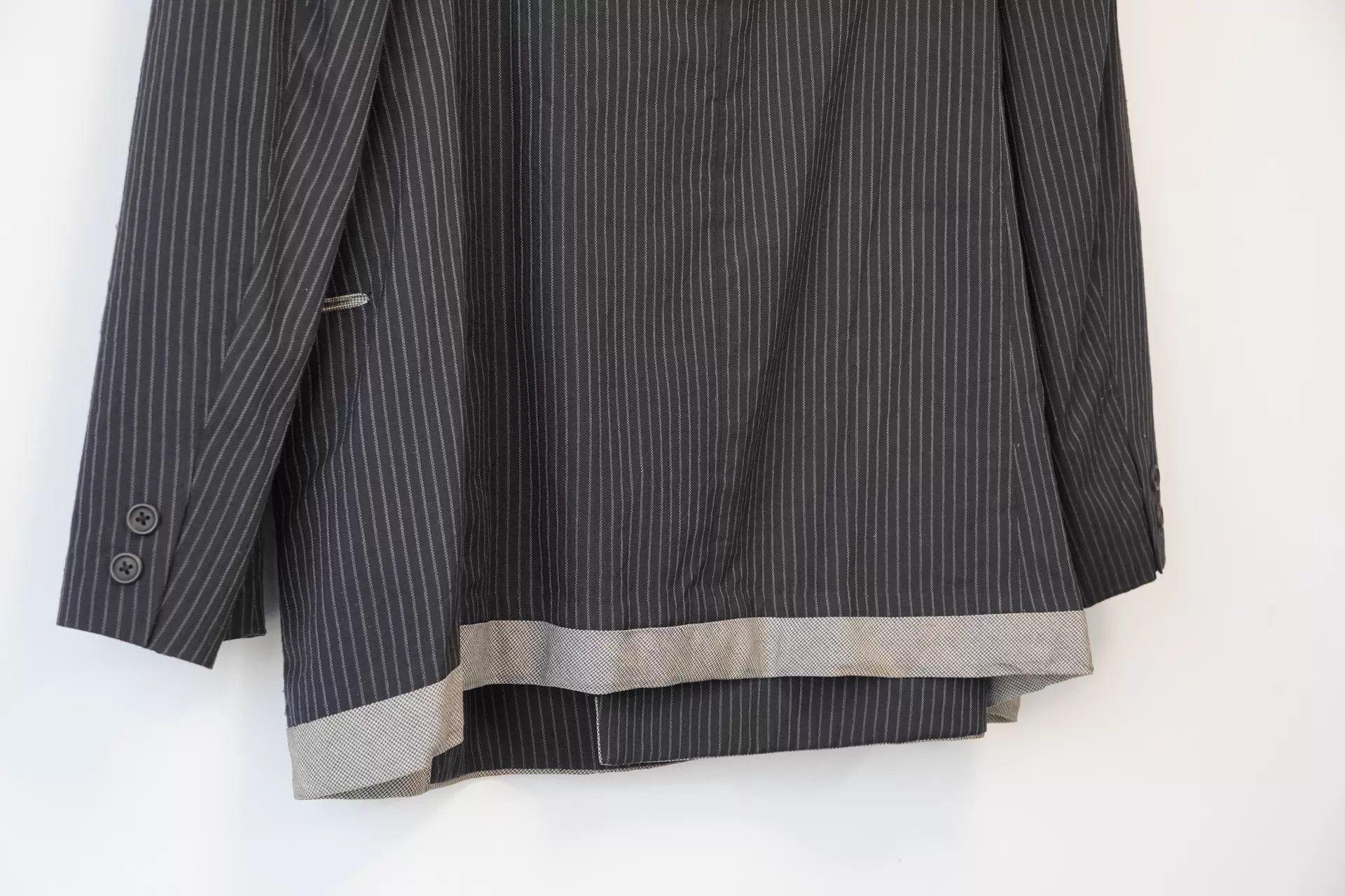 Yohji Yamamoto Yohji Yamamoto 96SS Subtle Embroidery Double-Breasted Jacket Size US M / EU 48-50 / 2 - 5 Thumbnail