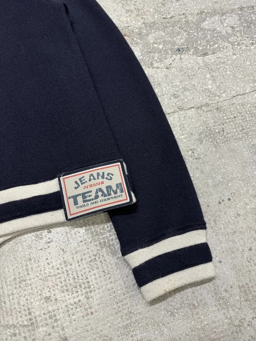 Armani × Vintage 1990s Armani Italian Wool Zip-Up Sweater Size US L / EU 52-54 / 3 - 6 Thumbnail
