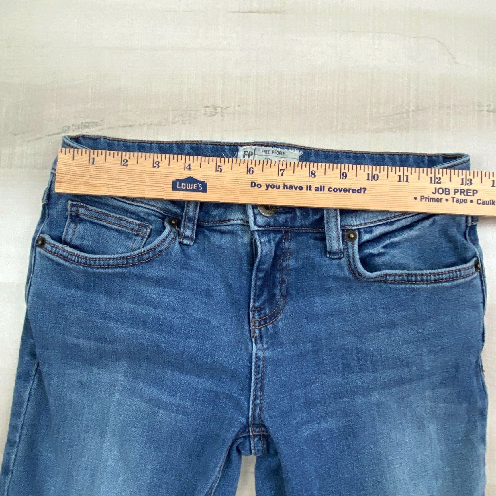 Free People Free People Skinny Blue Jeans 26 Low Rise Denim Womens Size 26" / US 2 / IT 38 - 7 Thumbnail