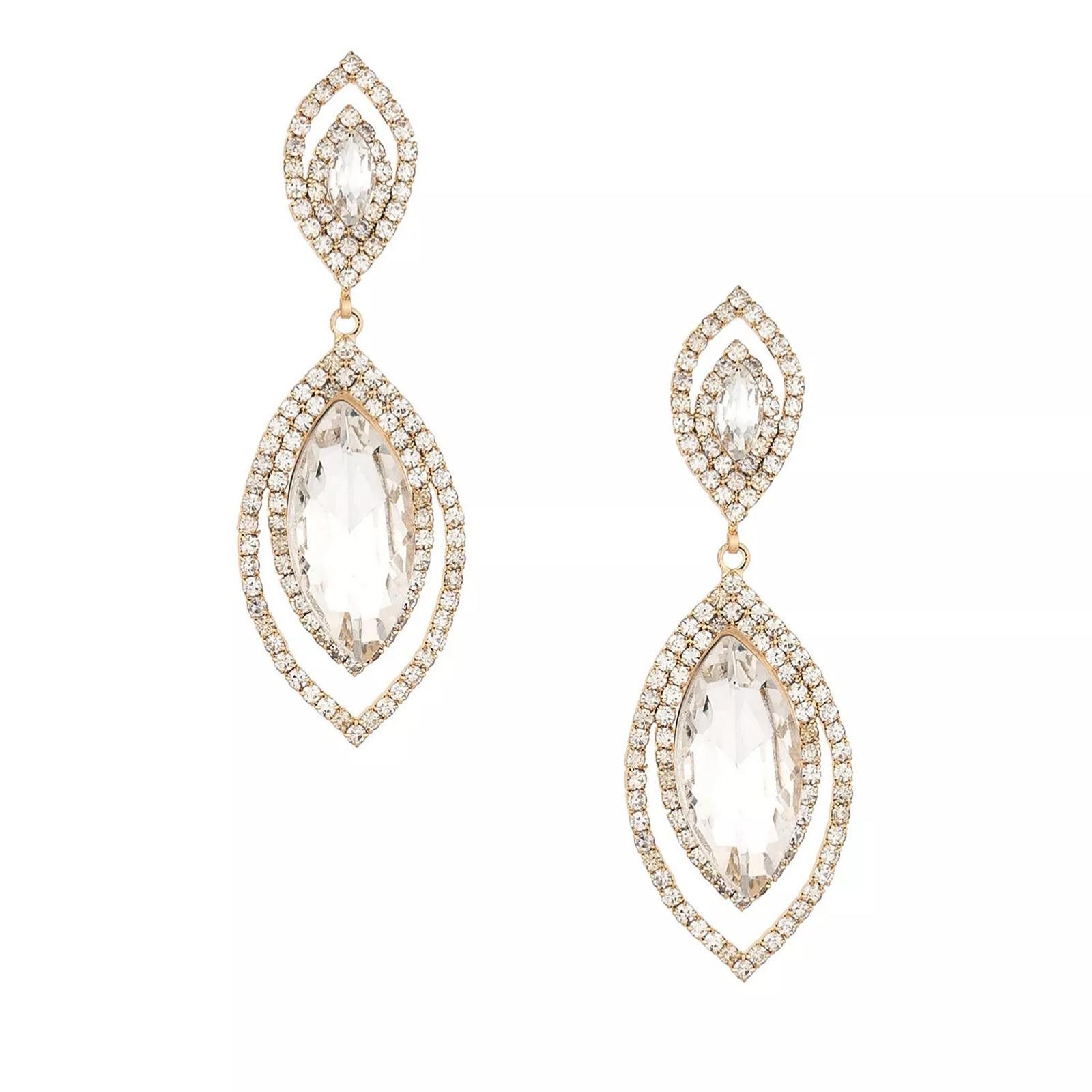 Other ETTIKA Timeless Crystal Dangle Earrings in 18K Gold Plating Size ONE SIZE - 3 Thumbnail