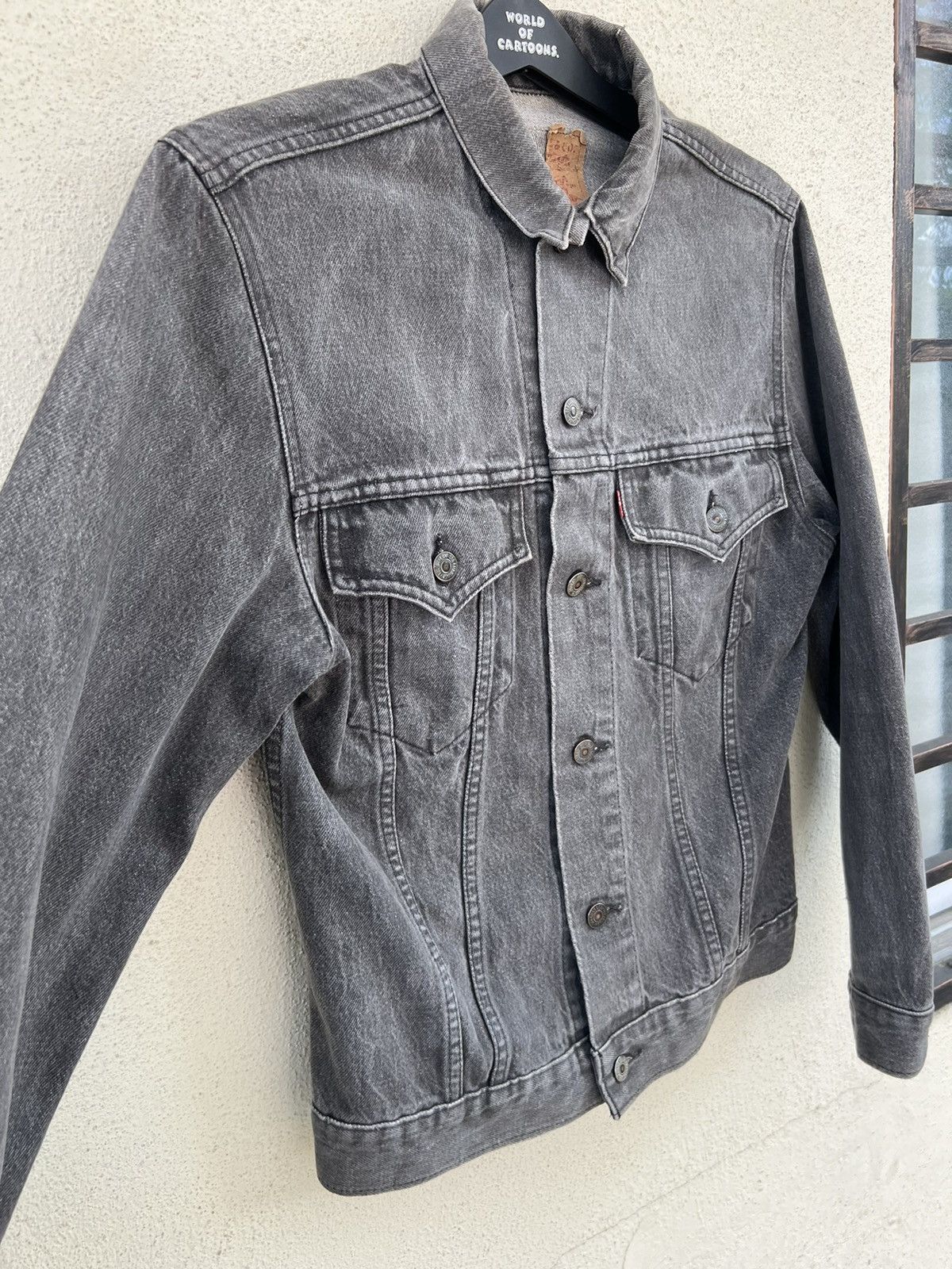 Levi's Vintage 80s Levi’s 75505 Faded Black Denim Trucker Jacket Size US S / EU 44-46 / 1 - 5 Thumbnail