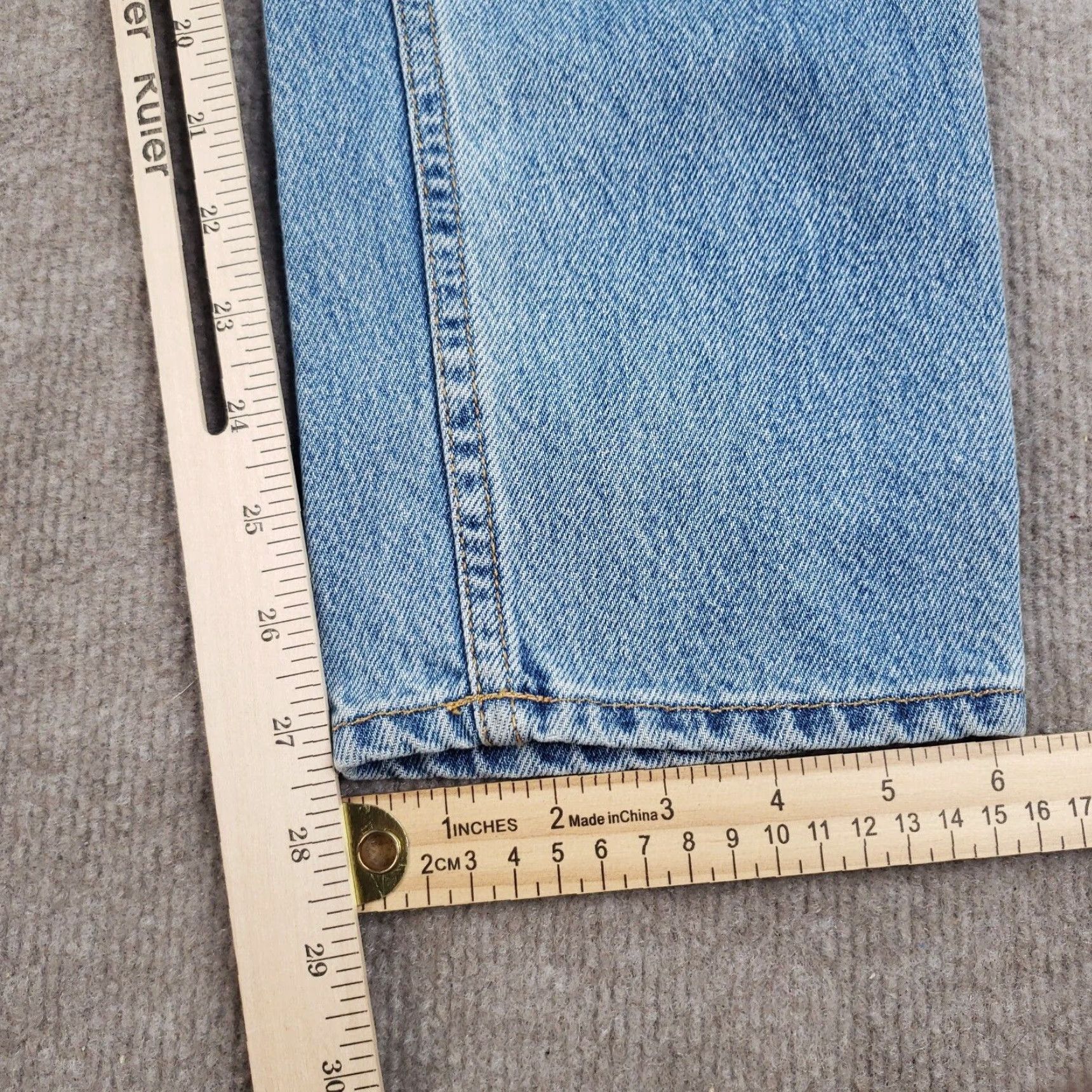 Vintage Noend Jeans Women's 28 Blue High Rise Tapered Button Fly Denim 5-Pocket Regular Distressed Jeans Size 28" / US 6 / IT 42 - 3 Thumbnail