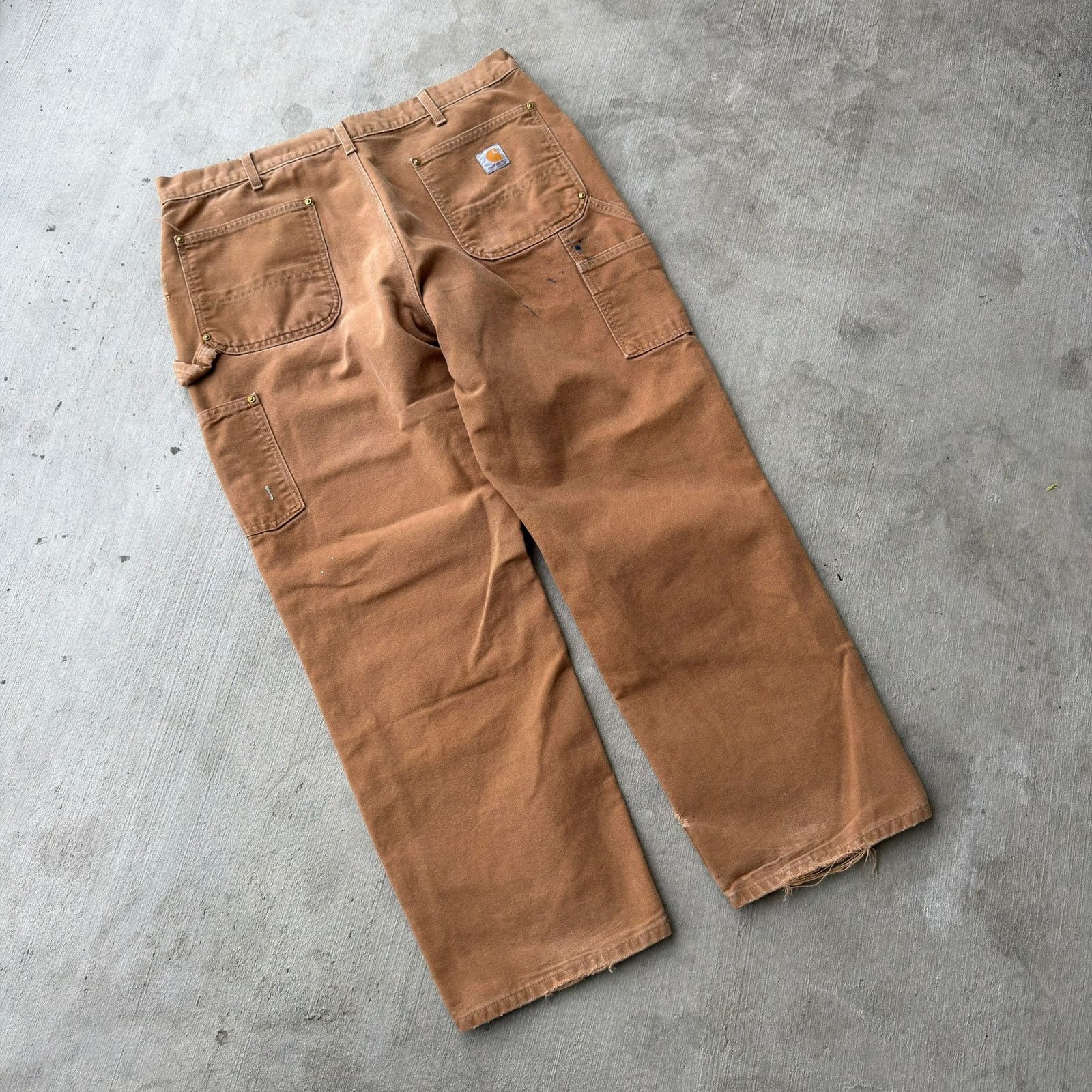 Carhartt × Vintage Carhartt brown double knee work wear carpenter pants Size US 26 / EU 42 - 5 Thumbnail