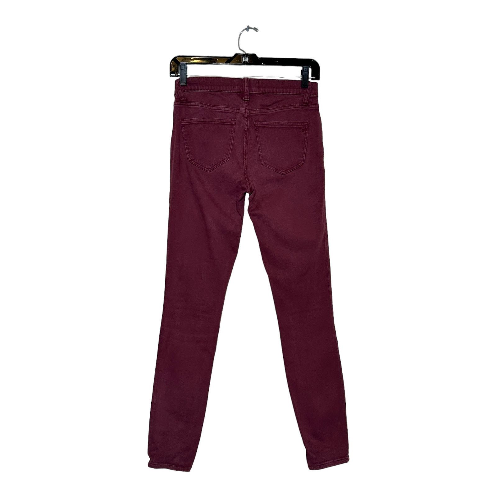 Madewell Madewell burgundy skinny skinny stretch jeans size 25 - 0 Size 25" / US 0 / IT 36 - 8 Thumbnail