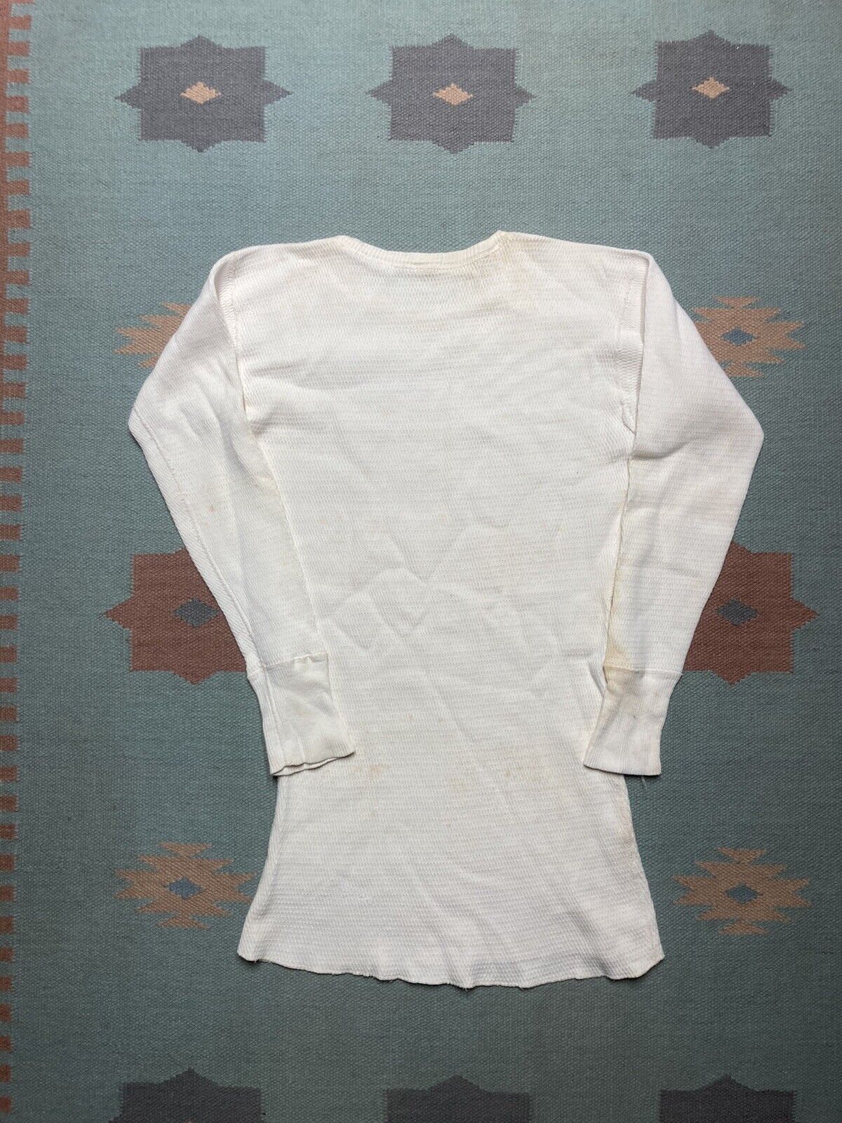 Vintage Vtg 60s waffle knit thermal shirt JCPenney cotton large tall Size US L / EU 52-54 / 3 - 8 Thumbnail