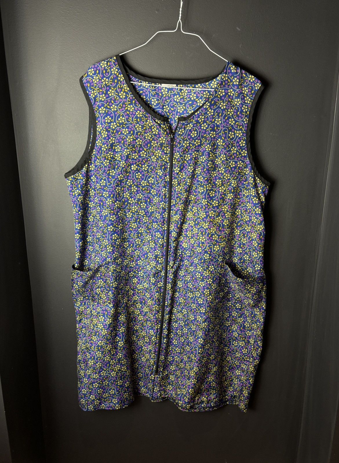 Vintage Vintage Nightgown Ugly 1980s Lounge Shirt Zip Up 70s Sleep Size M / US 6-8 / IT 42-44 - 2 Thumbnail
