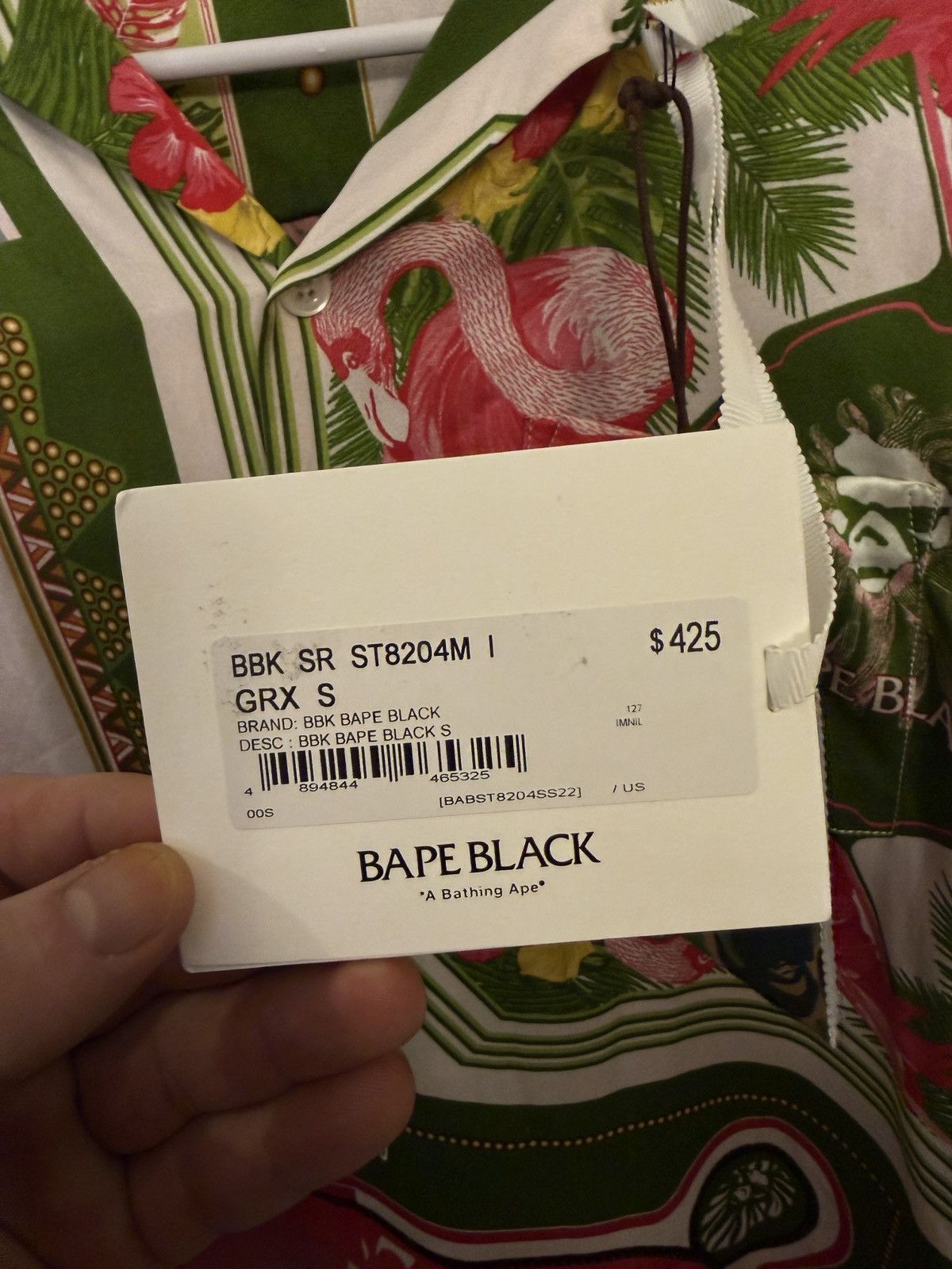 Bape Bape Black Tropical Button-Up – Pink & Green All-Over Print Size US S / EU 44-46 / 1 - 6 Thumbnail