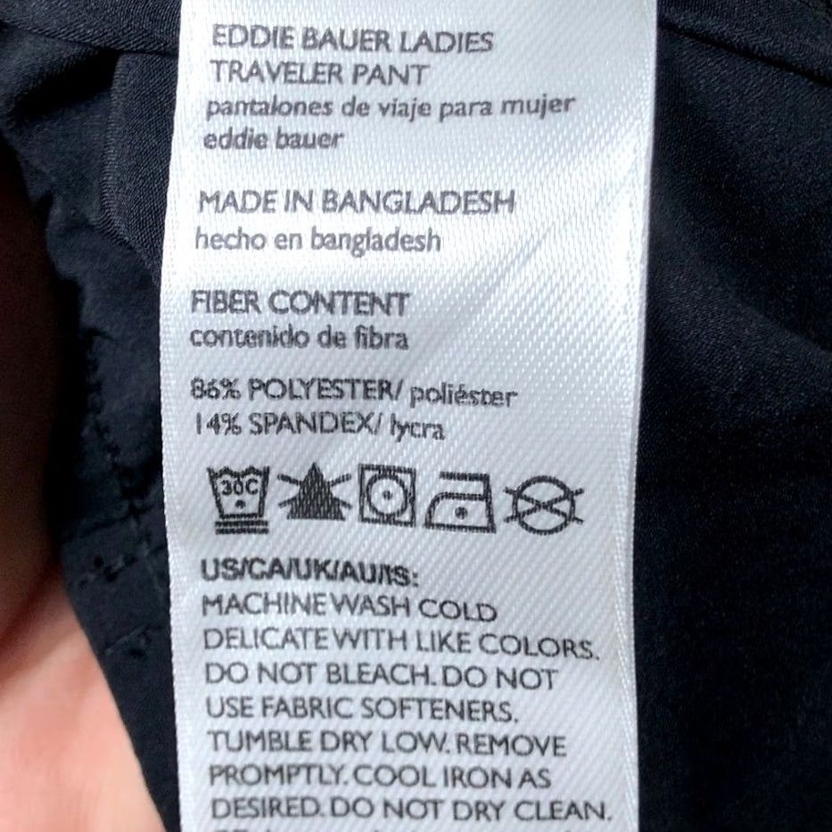 Eddie Bauer Eddie Bauer Womens Traveler Pants Black Pull On High Rise Ankle Stretch XL Size 40" / US 18 - 5 Thumbnail
