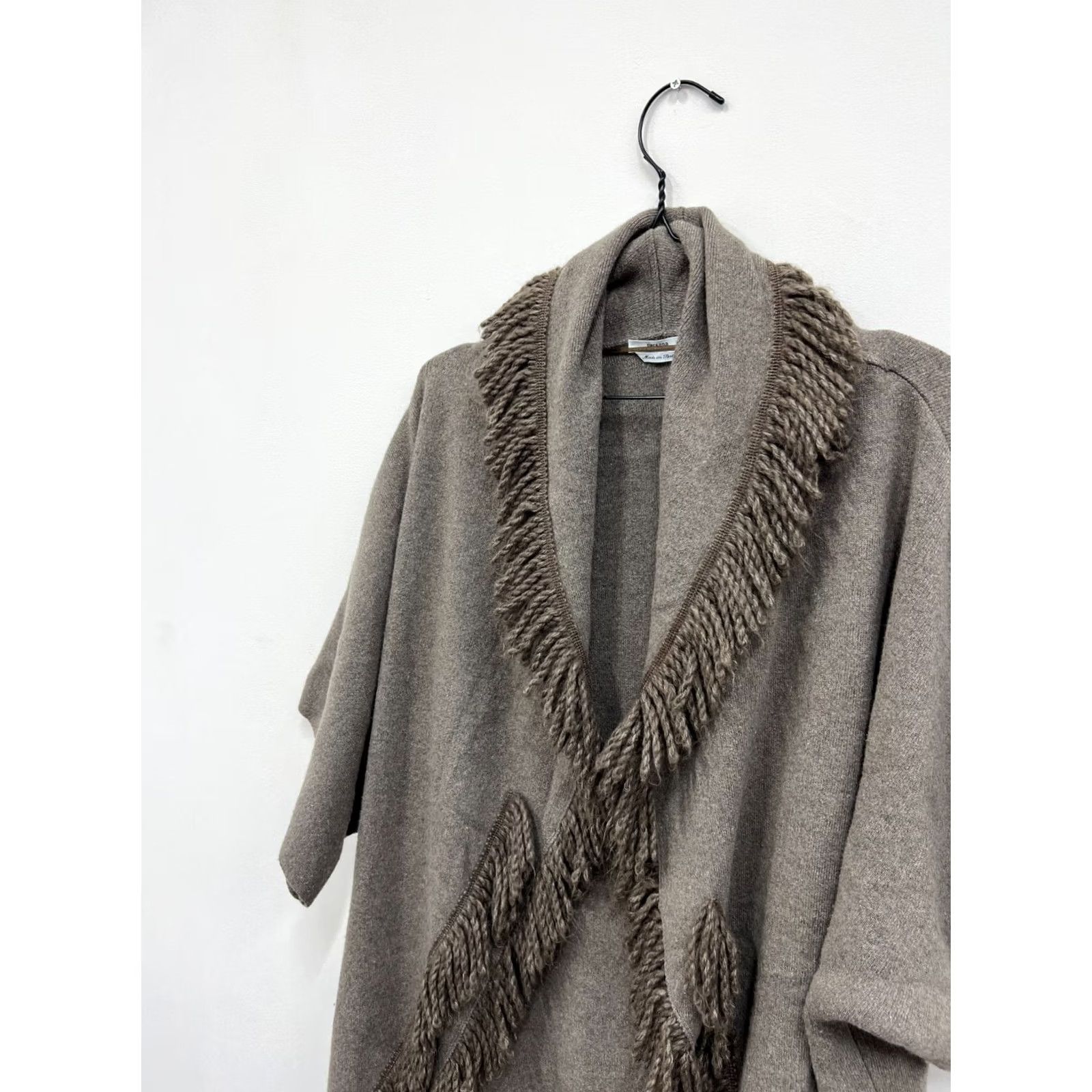 Marina Rinaldi Persona Wool Cashmere Angora Poncho Jacket S Womens Mokka brown Shirt Size S / US 4 / IT 40 - 2 Thumbnail