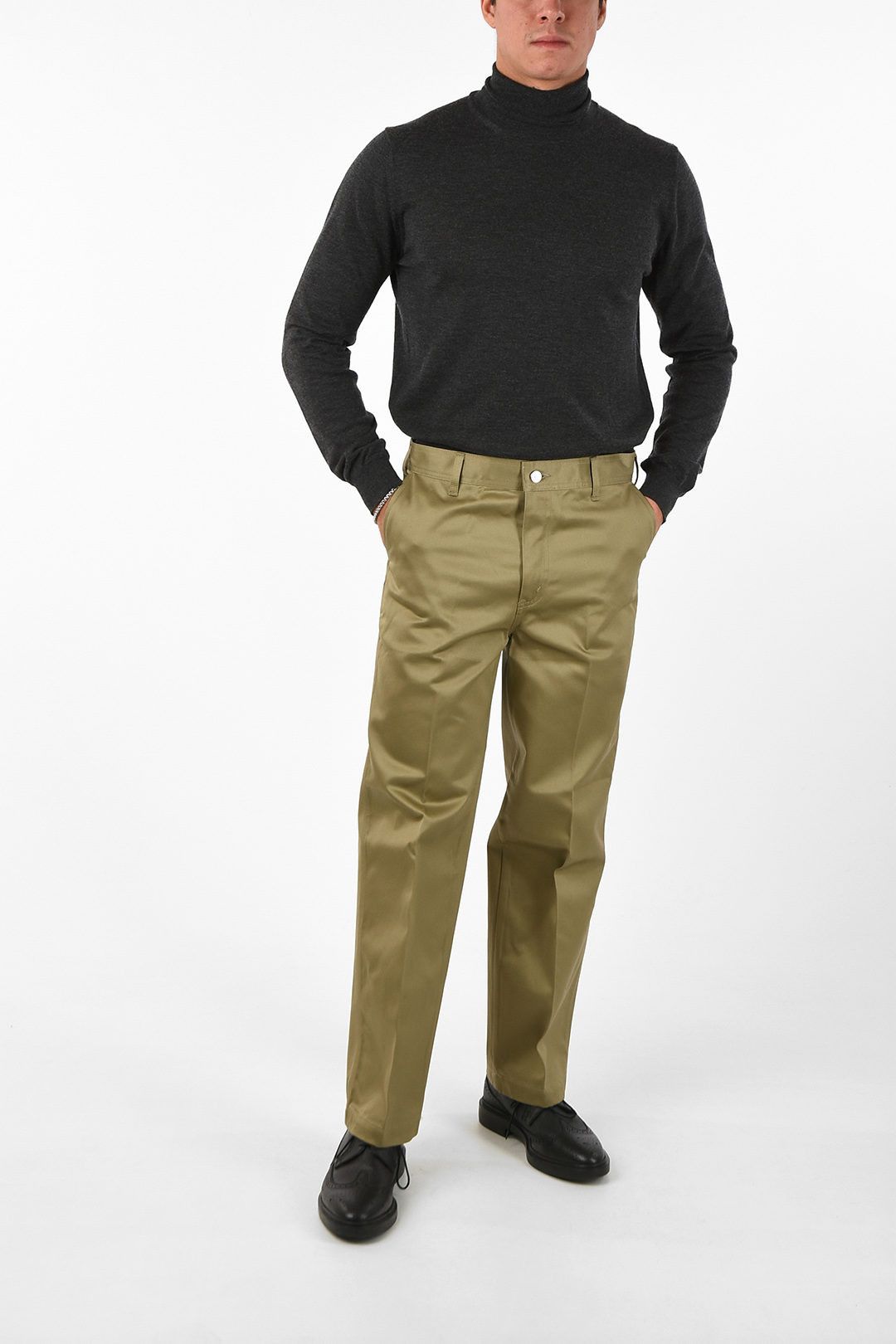Celine og1mm0825 Cotton Straight Pant In Beige Size US 36 / EU 52 - 4 Thumbnail