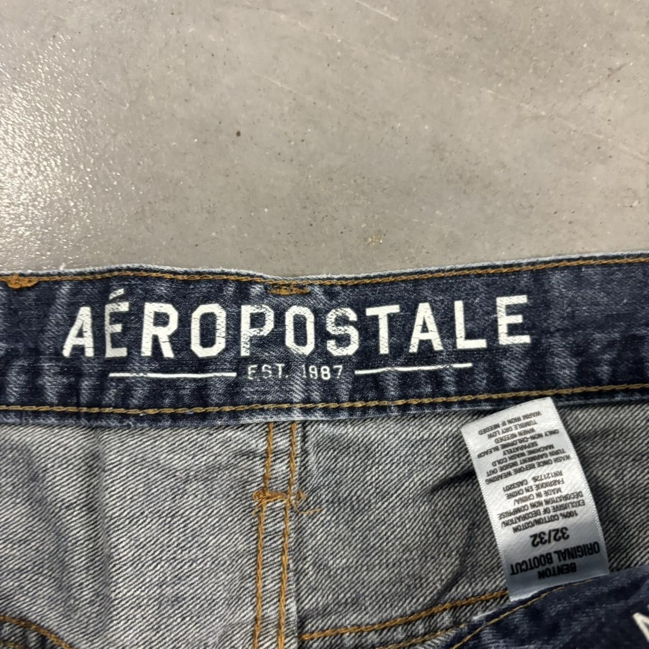 Aeropostale Crazy Vintage Y2K/2000s Grunge Aeropostale Bootcut Denim Jeans! 32x32 Size US 32 / EU 48 - 8 Thumbnail