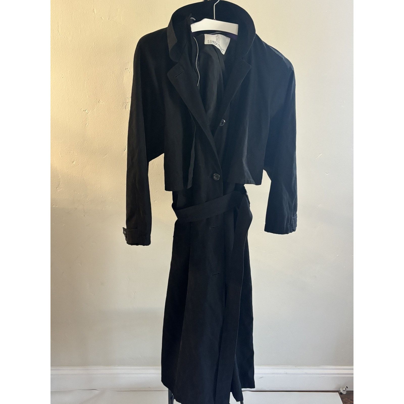 London Fog London Fog Black Trench Coat Women’s Full Length Classic Size L / US 10 / IT 46 - 3 Thumbnail