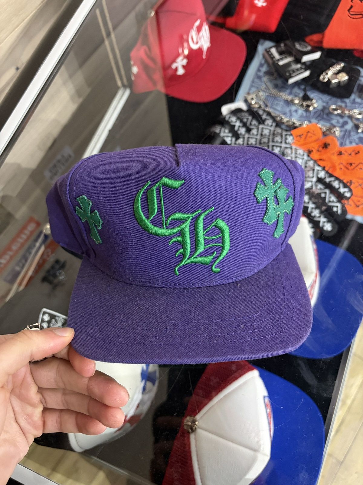 Chrome Hearts CHROME HEARTS PURPLE CROSS PATCH TRUCKER Size ONE SIZE - 1 Thumbnail