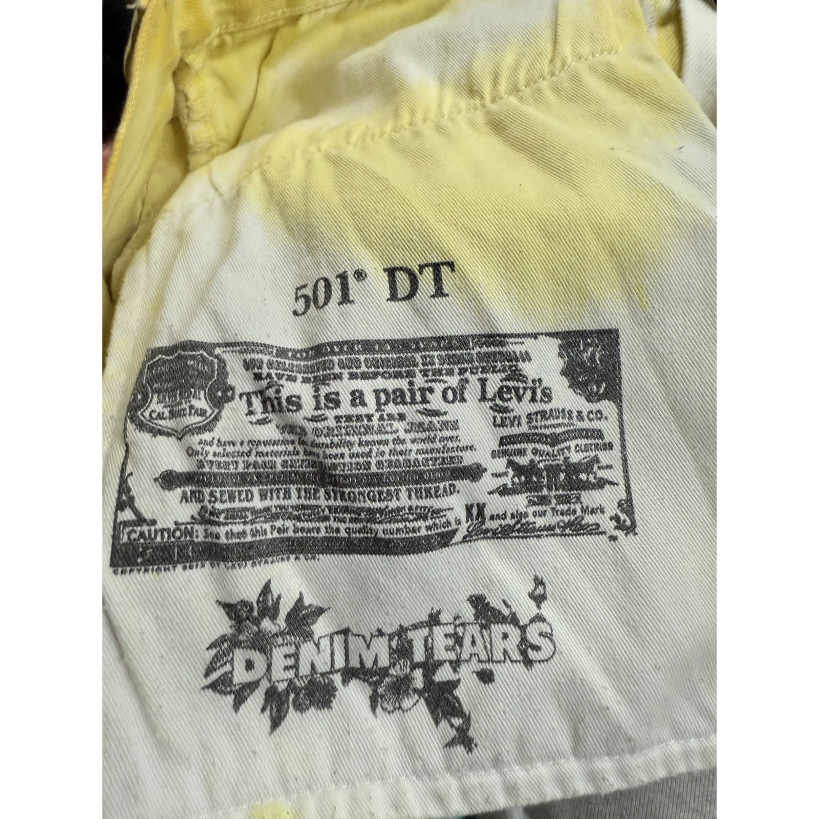 DENIM TEARS Denim Tears BSTROY Jeans Yellow Pink Used 31 Size US 31 - 6 Thumbnail