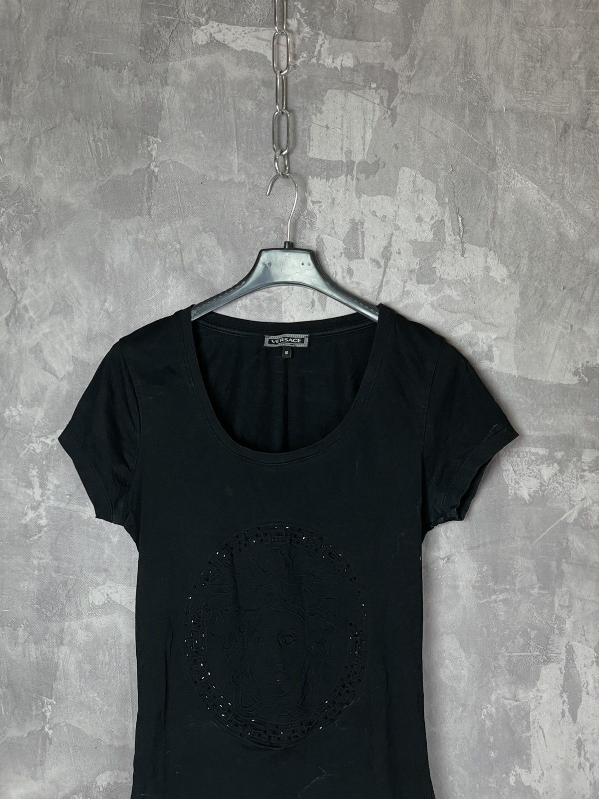 Versace × Vintage VINTAGE VERSACE Y2K BLACK TANK TOP Size M / US 6-8 / IT 42-44 - 2 Thumbnail