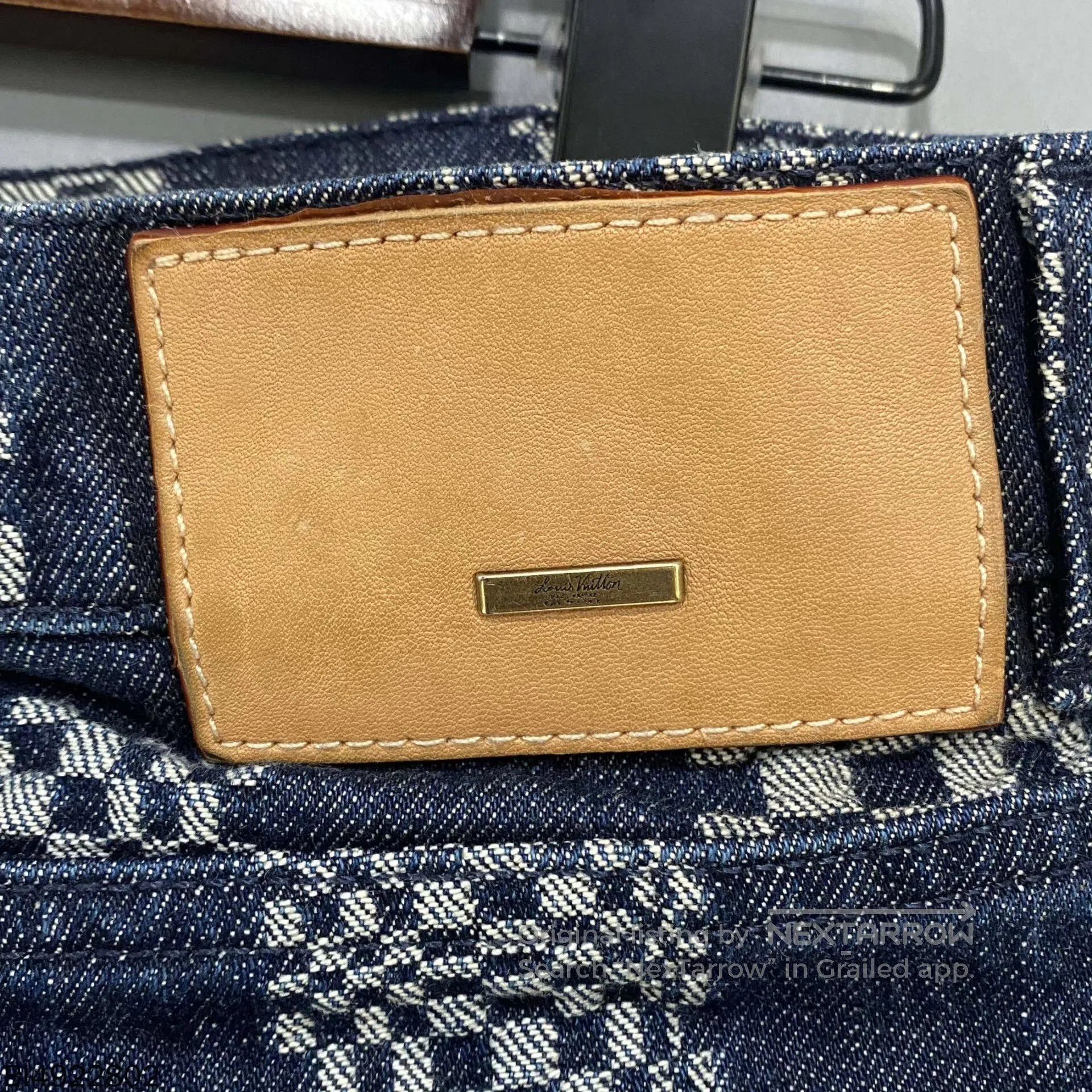Louis Vuitton checkerboard pattern denim pants. Size US 32 / EU 48 - 6 Thumbnail