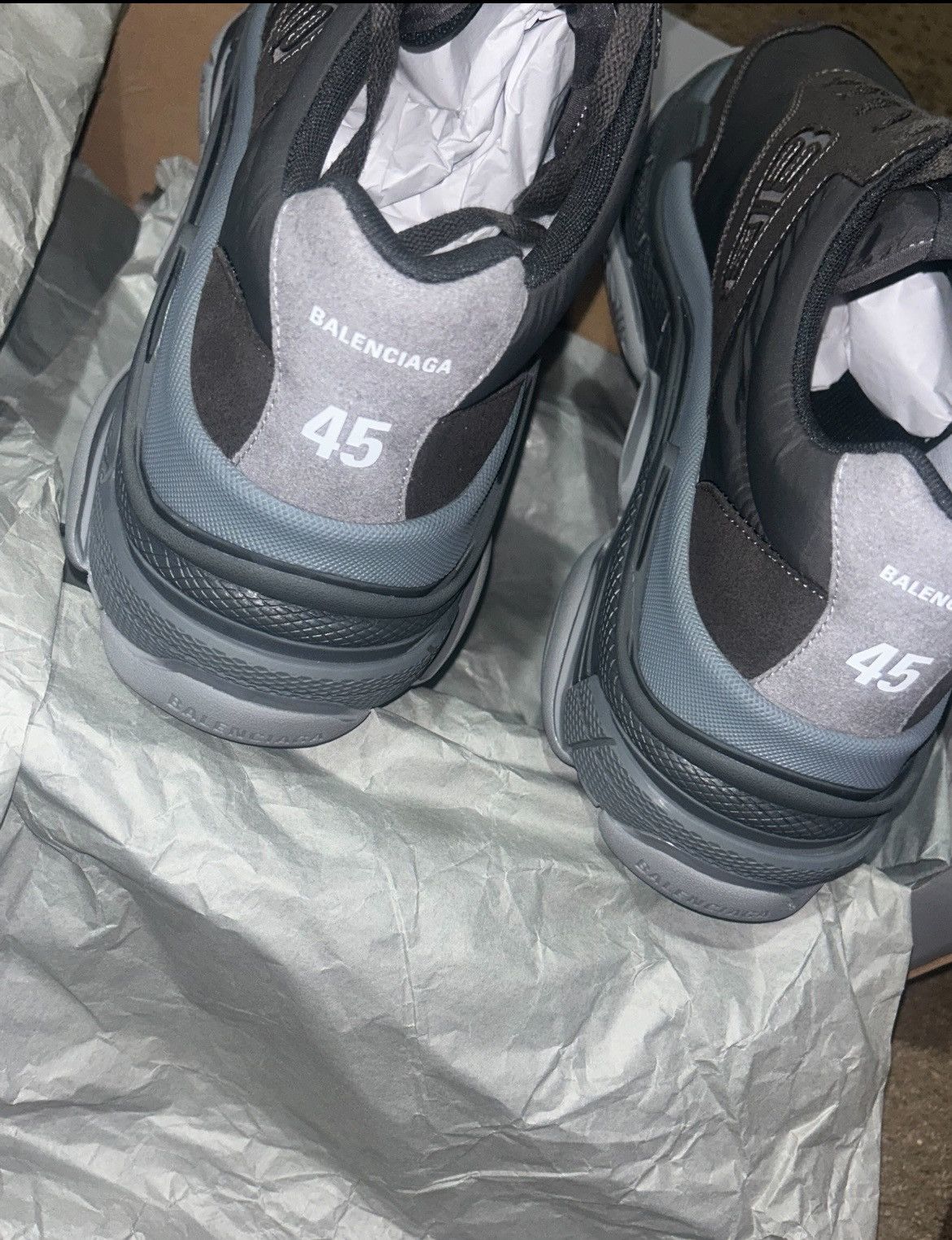Balenciaga Balenciaga Triple S Dark Grey Mix Size US 12 / EU 45 - 4 Thumbnail