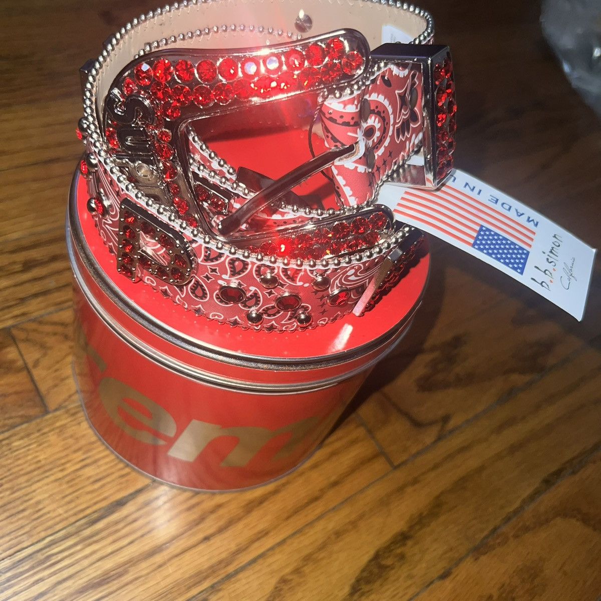 B.B. Simon In Hand Supreme BB Simon Bandana Belt Red Size: M Size 36 - 5 Thumbnail