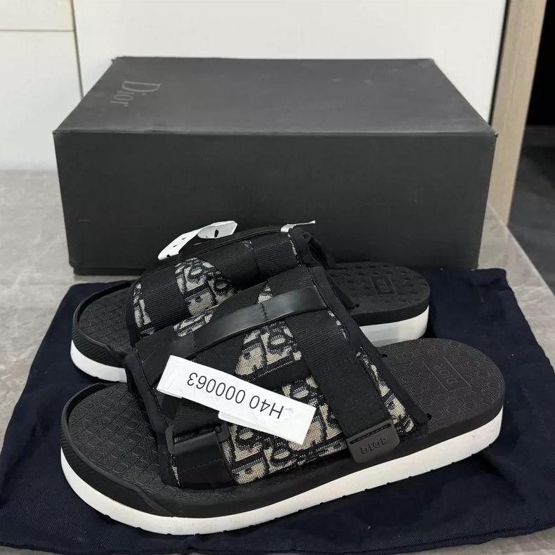 DIOR Alpha Oblique slippers