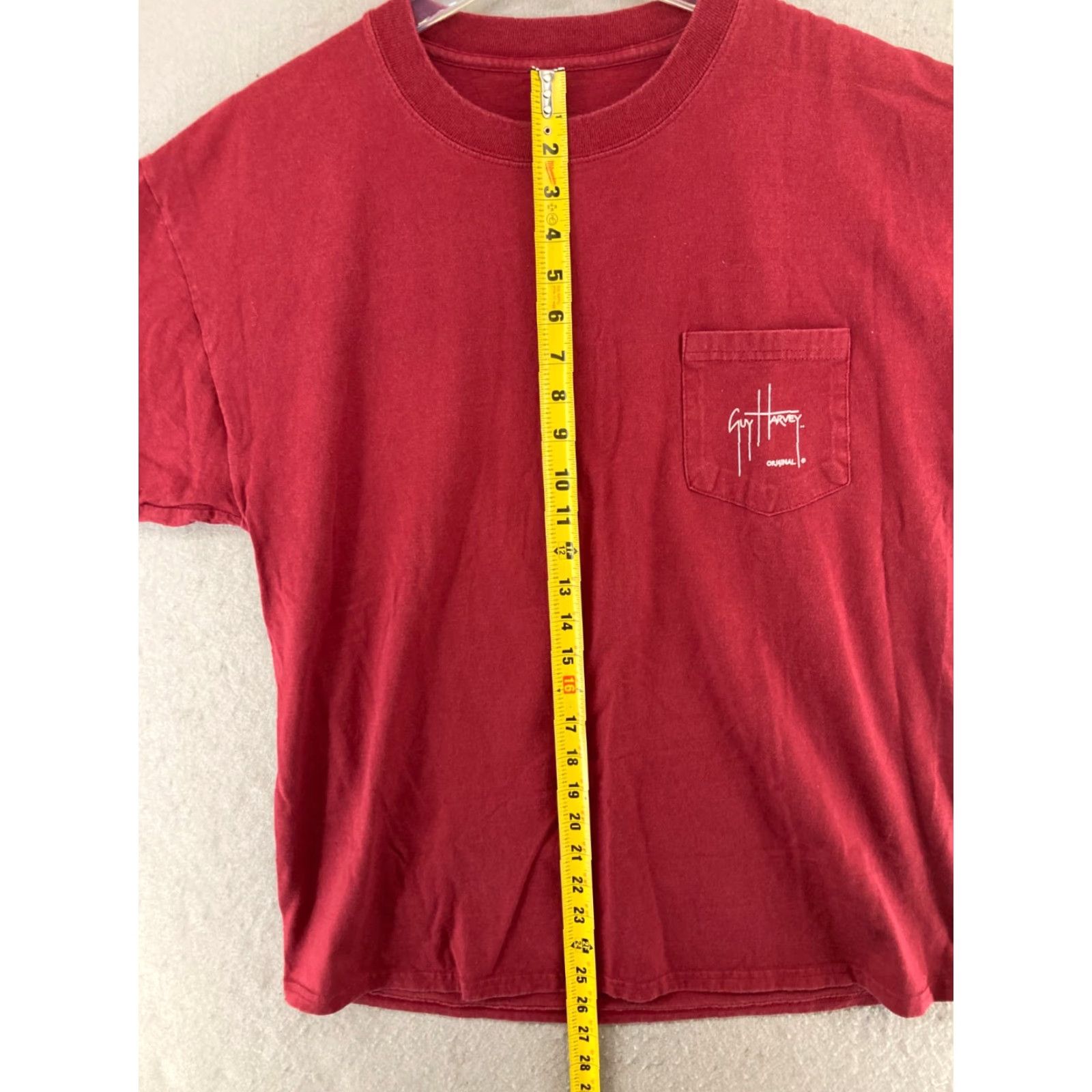 Guy Harvey Guy Harvey Mens TShirt Large Red Fishing Outdoor Marlins Shirt Adult L Red Cotton Jersey Short Sleeve Crew Neck Graphic Print Men Size US L / EU 52-54 / 3 - 4 Thumbnail