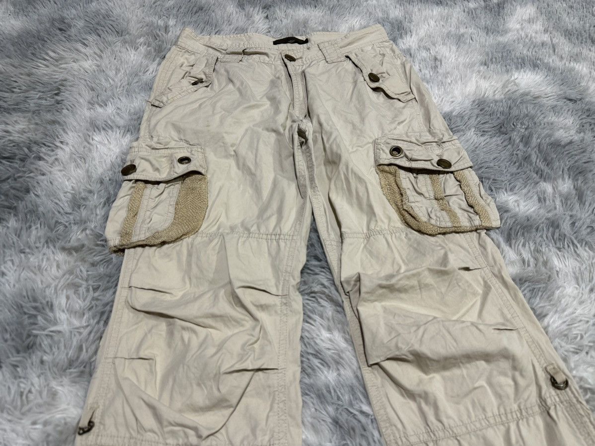 Japanese Brand 🔥Sick Y2K Dack Dive 3D Pocket Mesh Cargo Pants Size US 29 - 2 Thumbnail