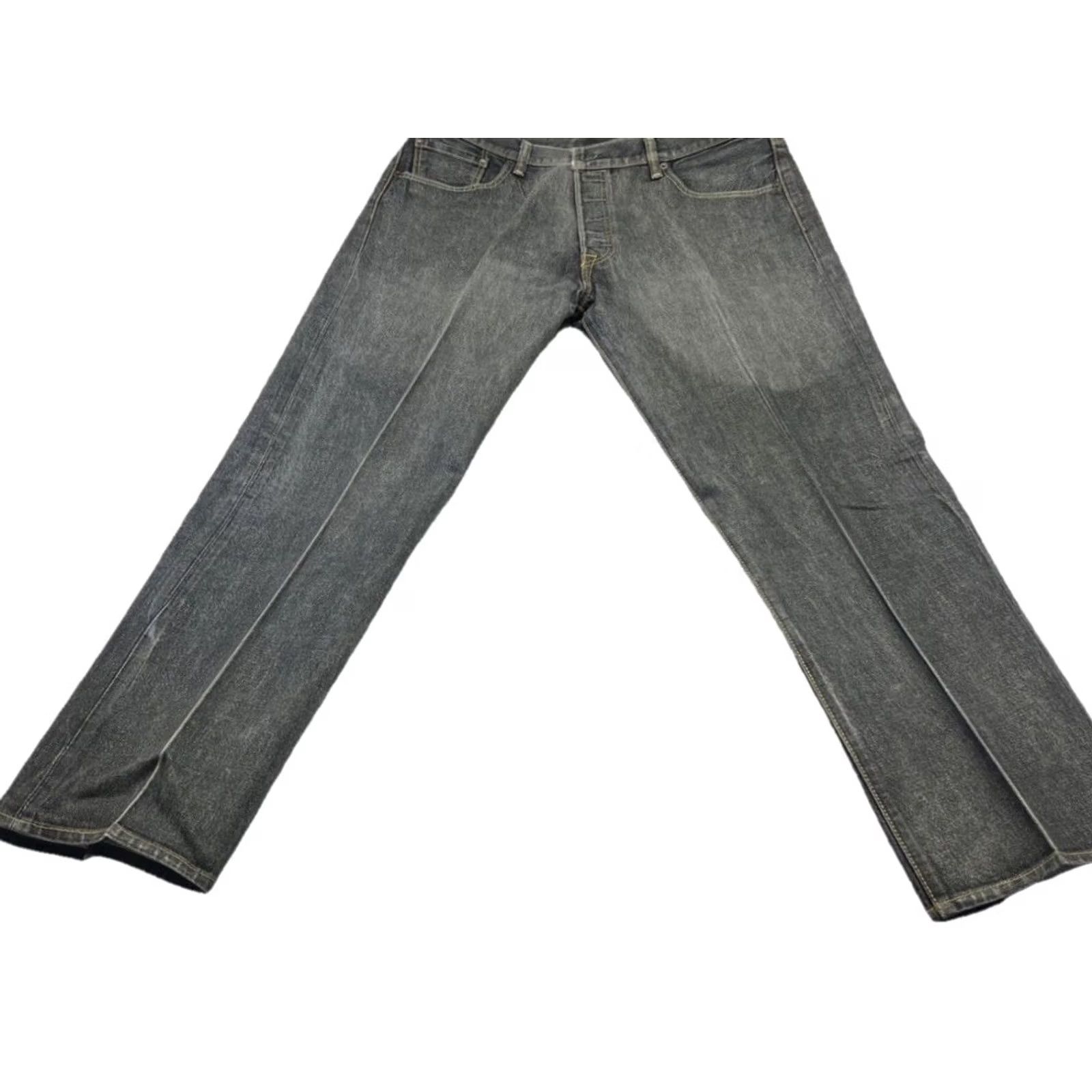 Levi's Levi’s 501 Jeans Mens Dark Gray Straight Button Fly Denim 40x32 Vintage No Mens Size US 40 / EU 56 - 2 Thumbnail