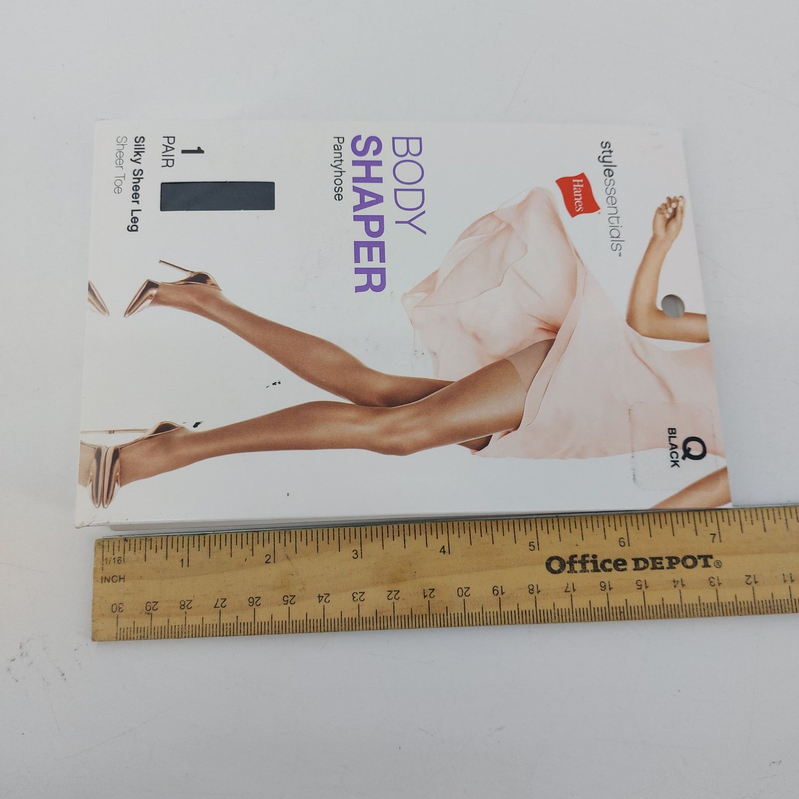 Hanes Hanes Black Q Stylessentials Body Shaper Pantyhose Silky Size ONE SIZE - 10 Thumbnail