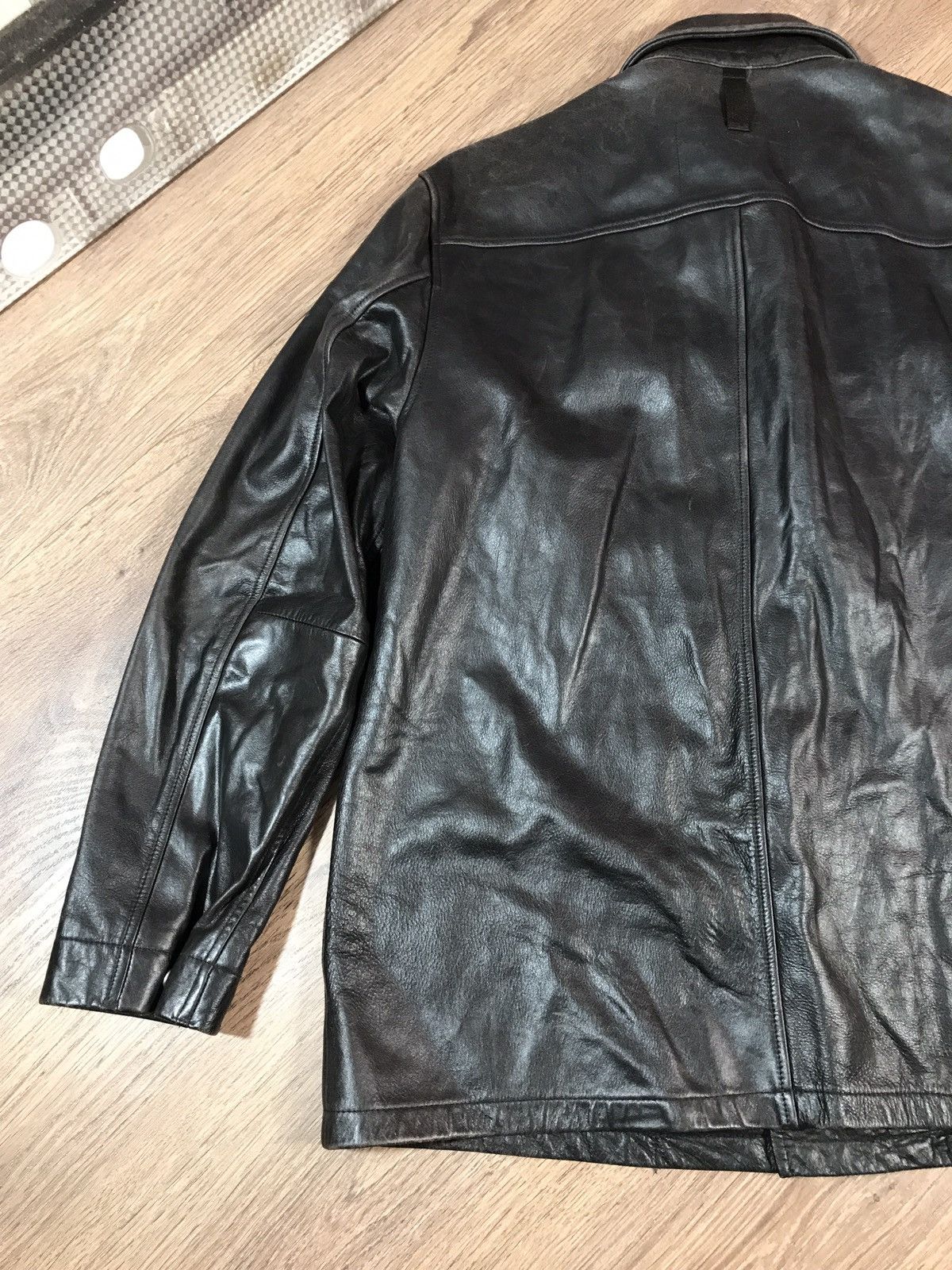 Gap Vintage Distressed Gap Leather Bicker Jacket Size US M / EU 48-50 / 2 - 18 Thumbnail