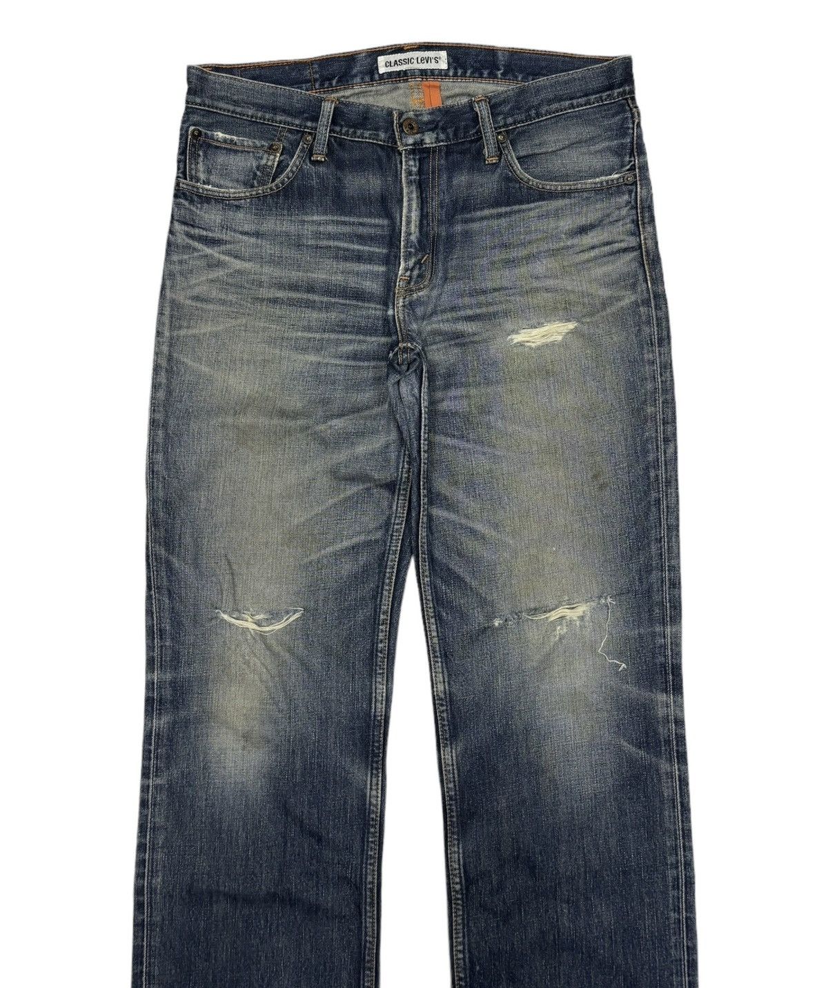 Levi's VINTAGE LEVIS 502 CLASSIC DISTRESSED DENIM JEANS Size US 35 - 5 Thumbnail