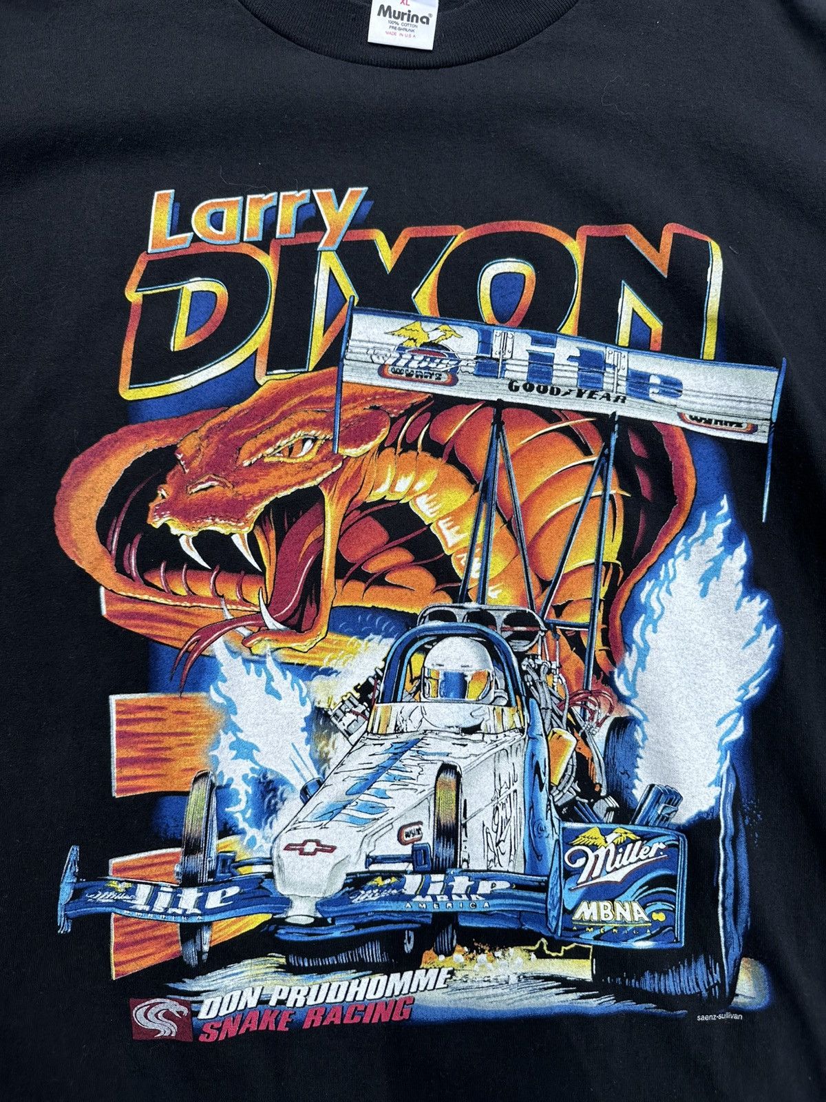 NASCAR Vintage Miller Lite Racing Shirt Size US XL / EU 56 / 4 - 4 Thumbnail