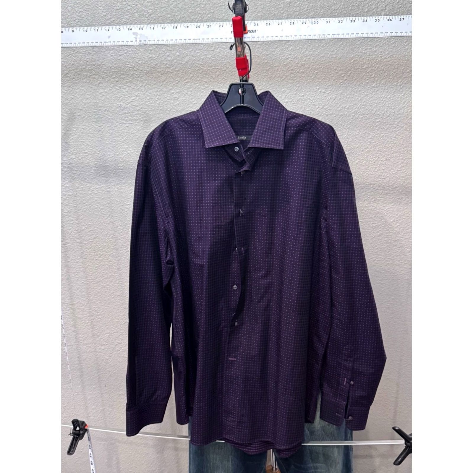Zanella Zanella Italy Purple Dot LONG SLEEVE SHIRT 2XL XXL 18 x 36/37 Size US XXL / EU 58 / 5 - 2 Thumbnail