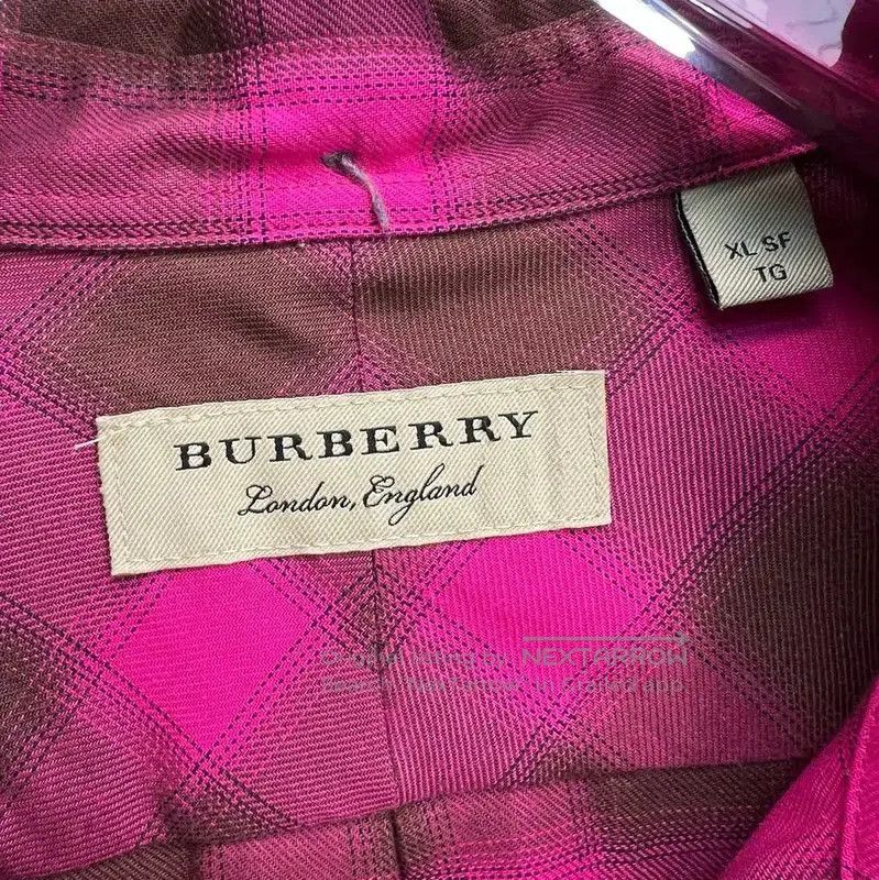 Burberry Burberry Pink Checkered Cotton Shirt. Size XL / US 12-14 / IT 48-50 - 3 Thumbnail