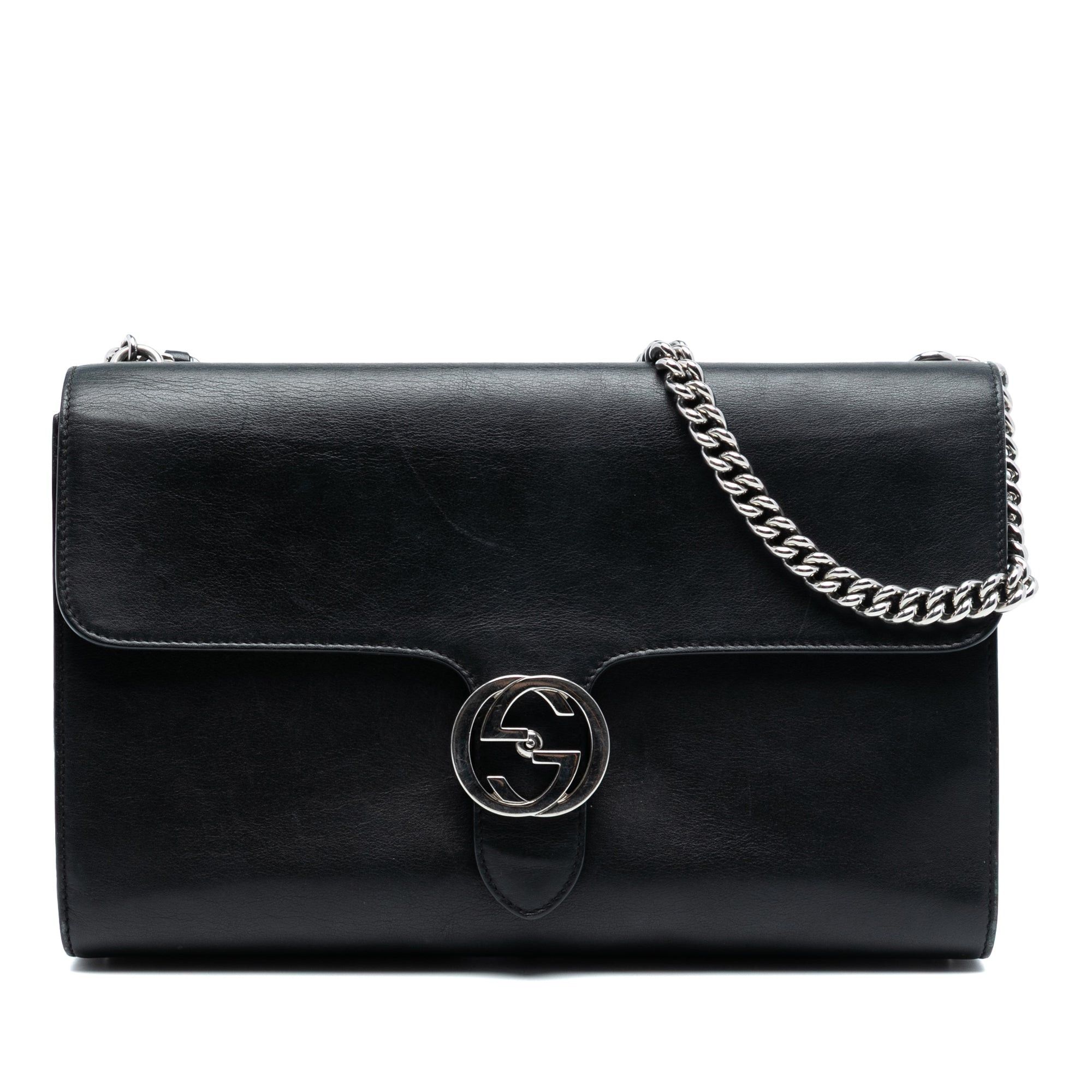 Gucci Medium Leather Dollar Interlocking G Crossbody Size ONE SIZE - 1 Thumbnail