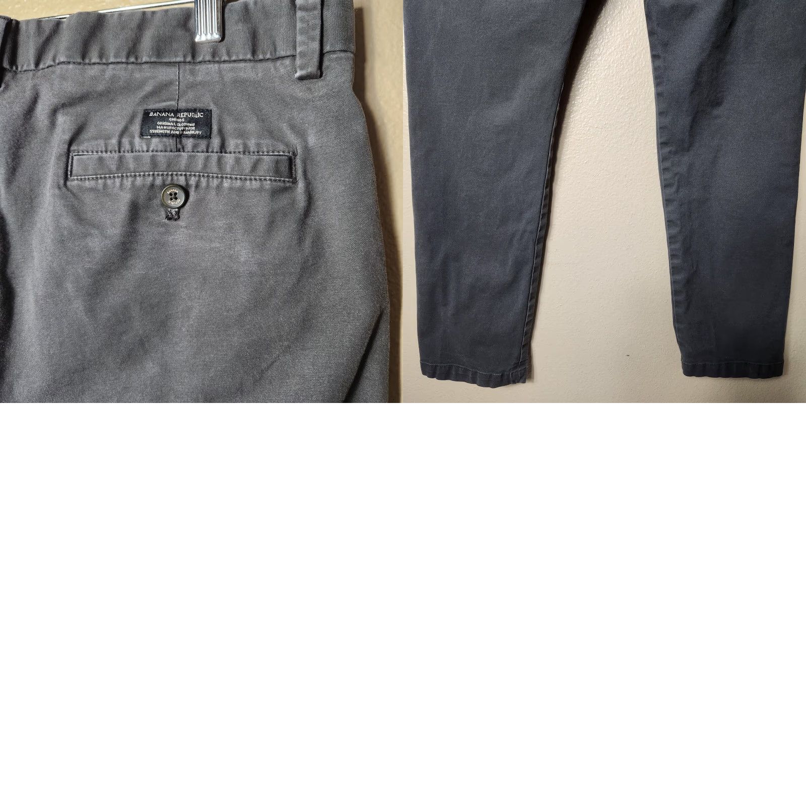 Banana Republic Banana Republic Mens Fulton Skinny Straight Chino Flint Gray Pants 36x32 Sz 36 Regular Slim Straight Mens Pants Gray Chino Banana Republic Pants Size US 36 / EU 52 - 8 Thumbnail