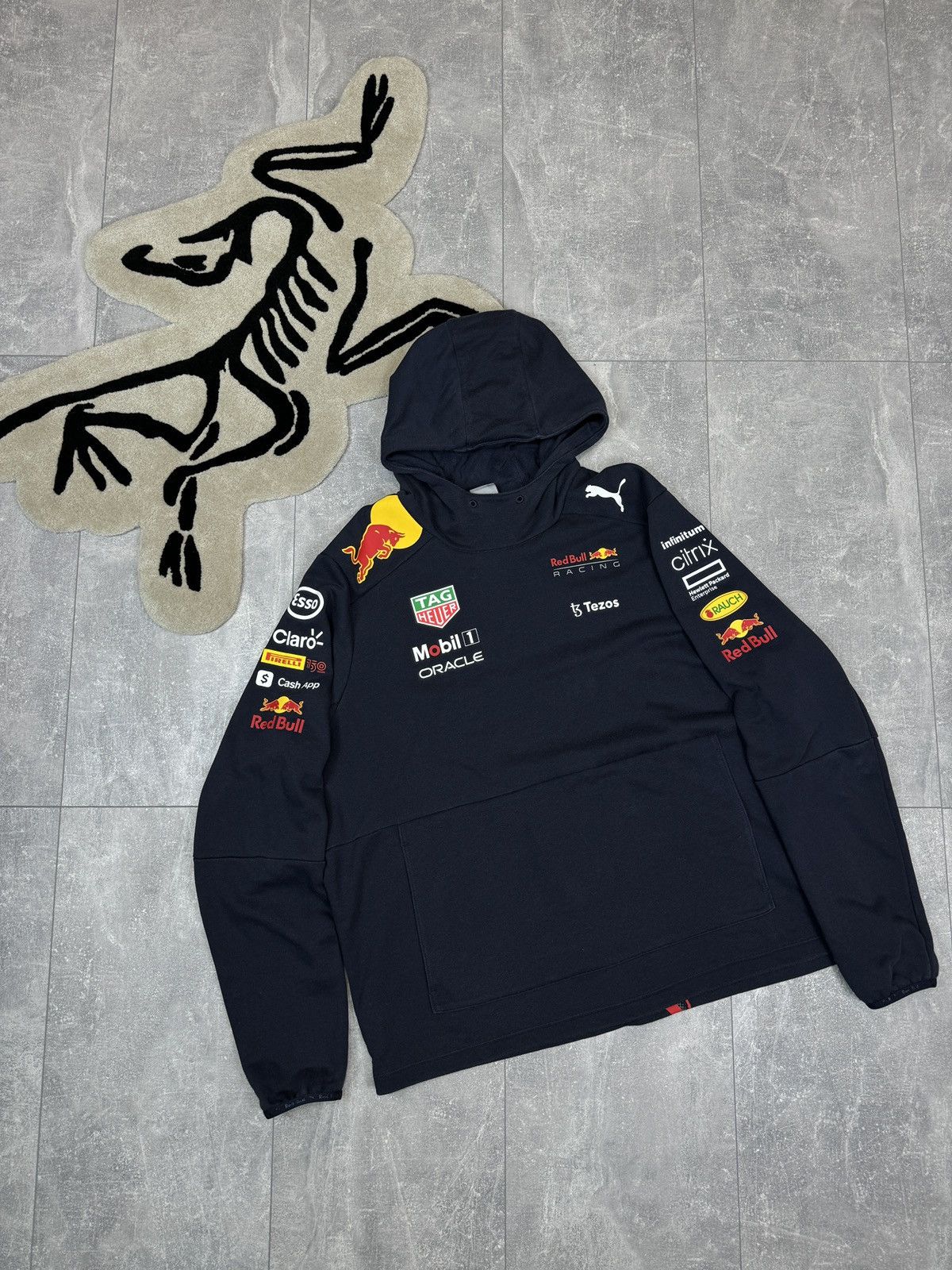 Puma × Red Bull Mens Vintage Puma Red Bull racing hoodie Mobil 1