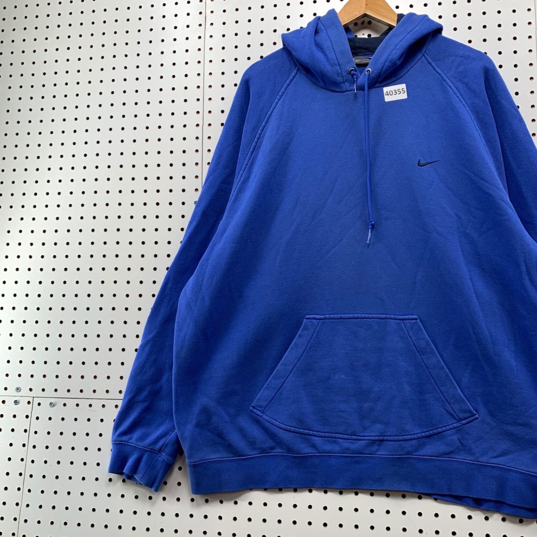 Vintage Nike Hoodie Sweatshirt Men 2XL Blue Y2K Pullover Fleece