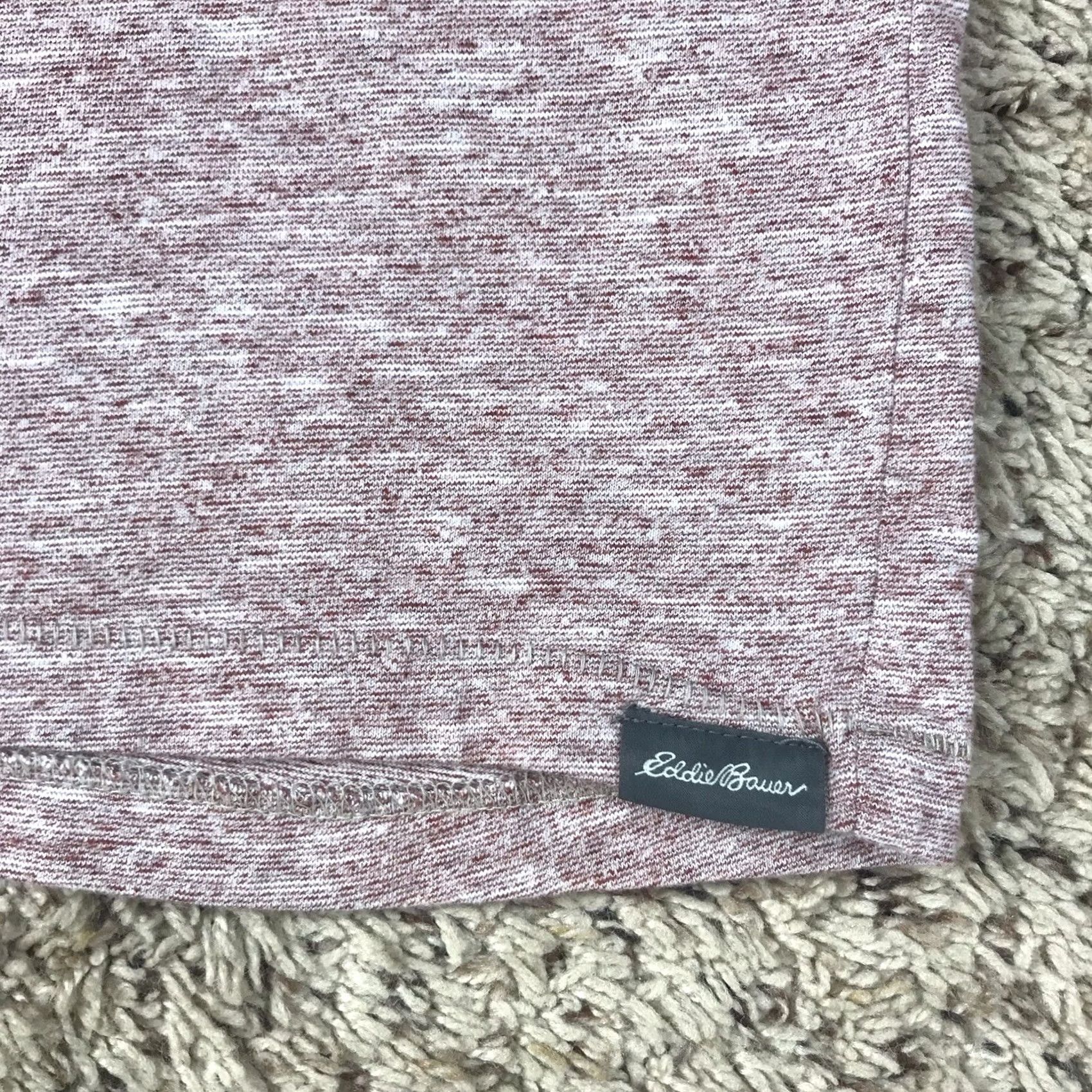 Eddie Bauer Eddie Bauer Henley Shirt Mens Small Red Front Pocket Outdoor T-Shirt Heathered Knit 100% Cotton Regular Short Sleeve Size US S / EU 44-46 / 1 - 5 Thumbnail