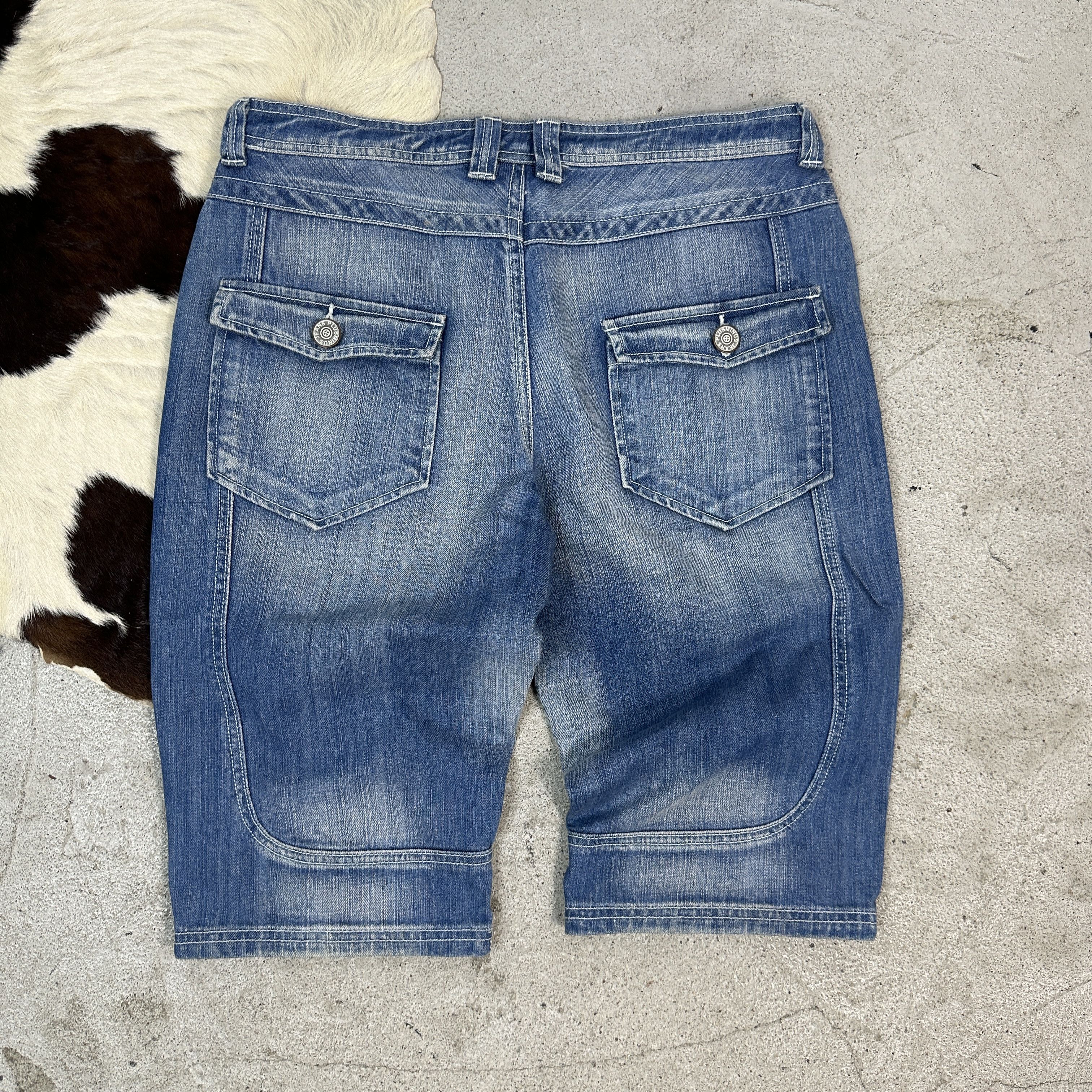 Vintage Jorts Streetwear Casual Denim Faded Vintage Shorts Size US 36 / EU 52 - 3 Thumbnail