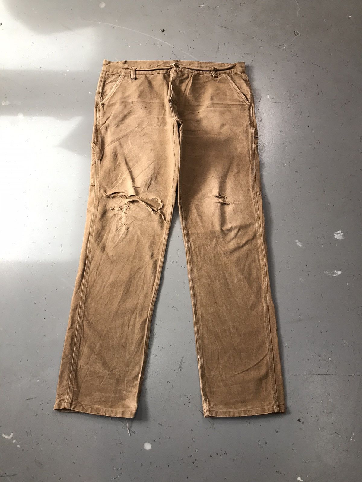 Carhartt Wip × Vintage Vintage Carhartt WIP damaged carpenter denim Size US 40 / EU 56 - 1 Thumbnail