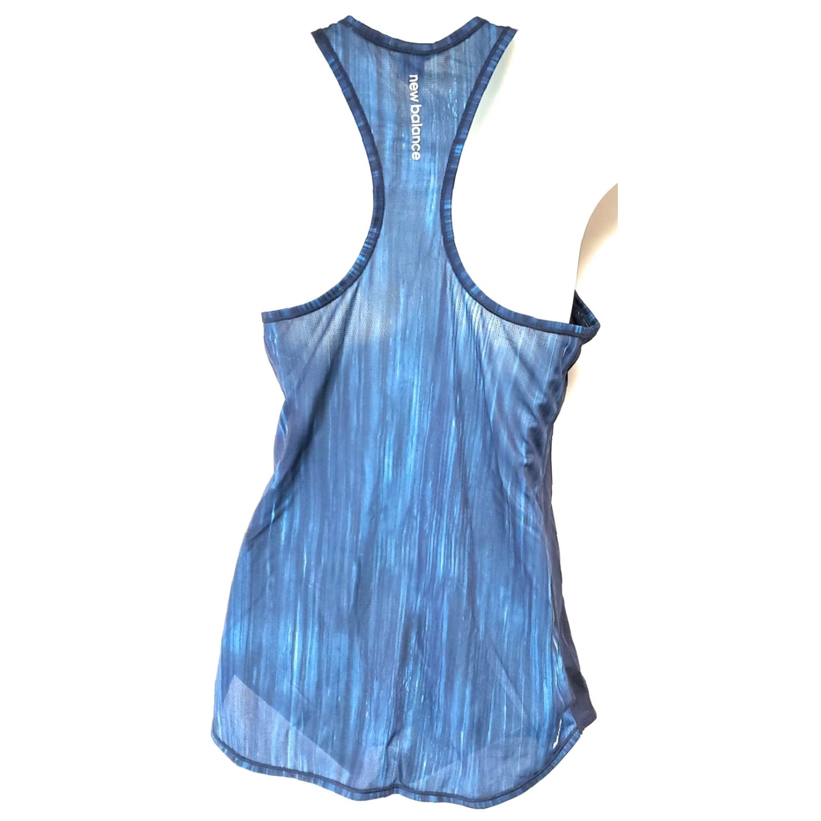New Balance Womens New Balance WT73131 PLR Navy Aqua Perfect Accelerate Tank Top Shirt Size S / US 4 / IT 40 - 3 Thumbnail