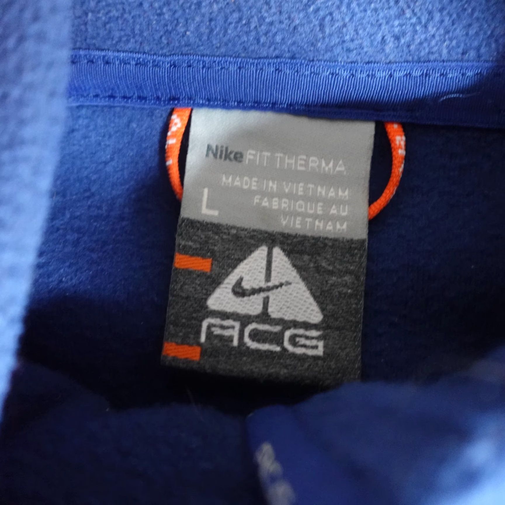 Nike ACG VINTAGE Nike ACG Jacket Large Blue Full Zip Mock Neck Fleece Mens Size US L / EU 52-54 / 3 - 6 Thumbnail