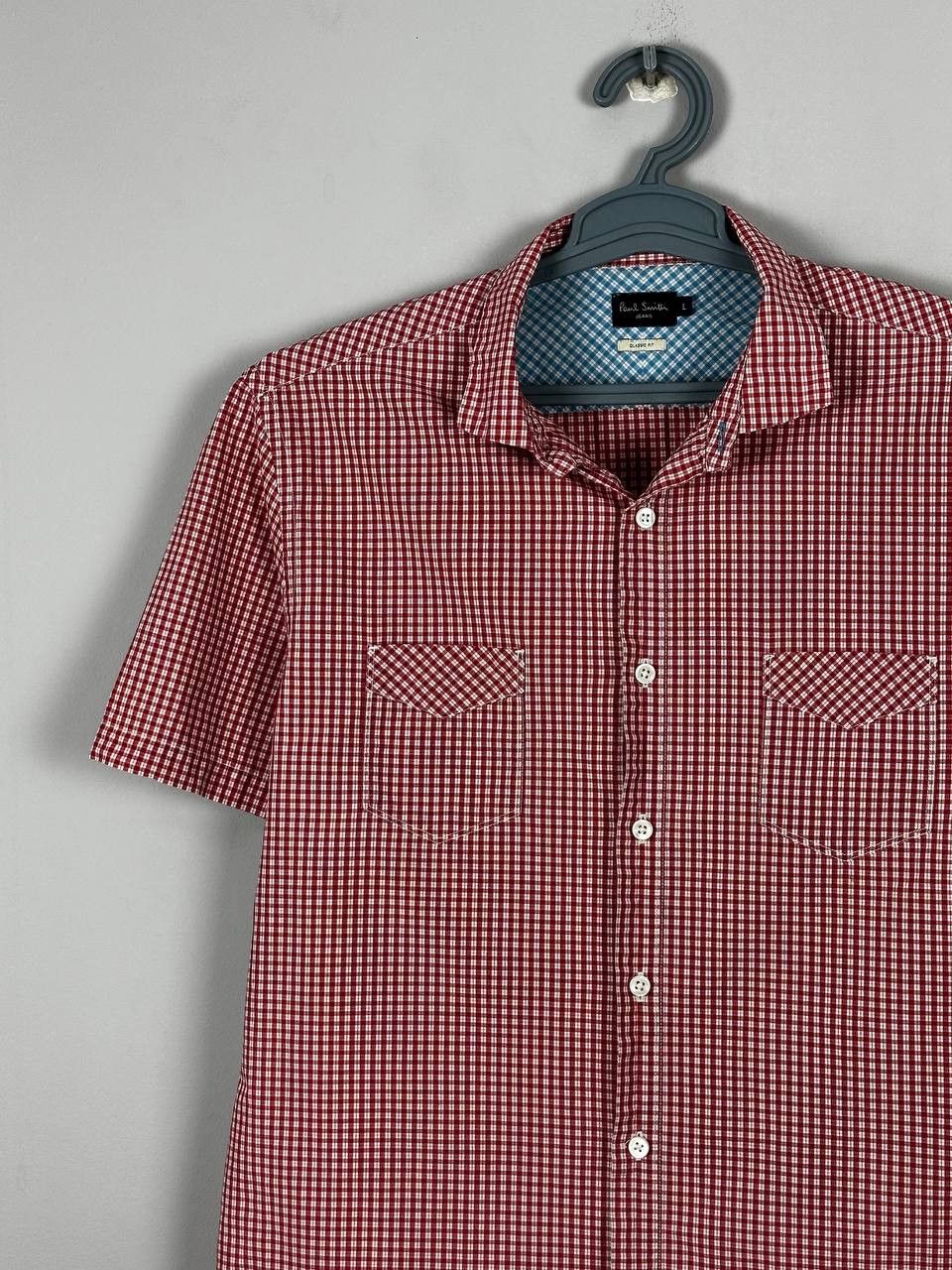 Paul Smith Paul Smith Vintage Check Plaid Short Sleeve Shirt Size US L / EU 52-54 / 3 - 3 Thumbnail